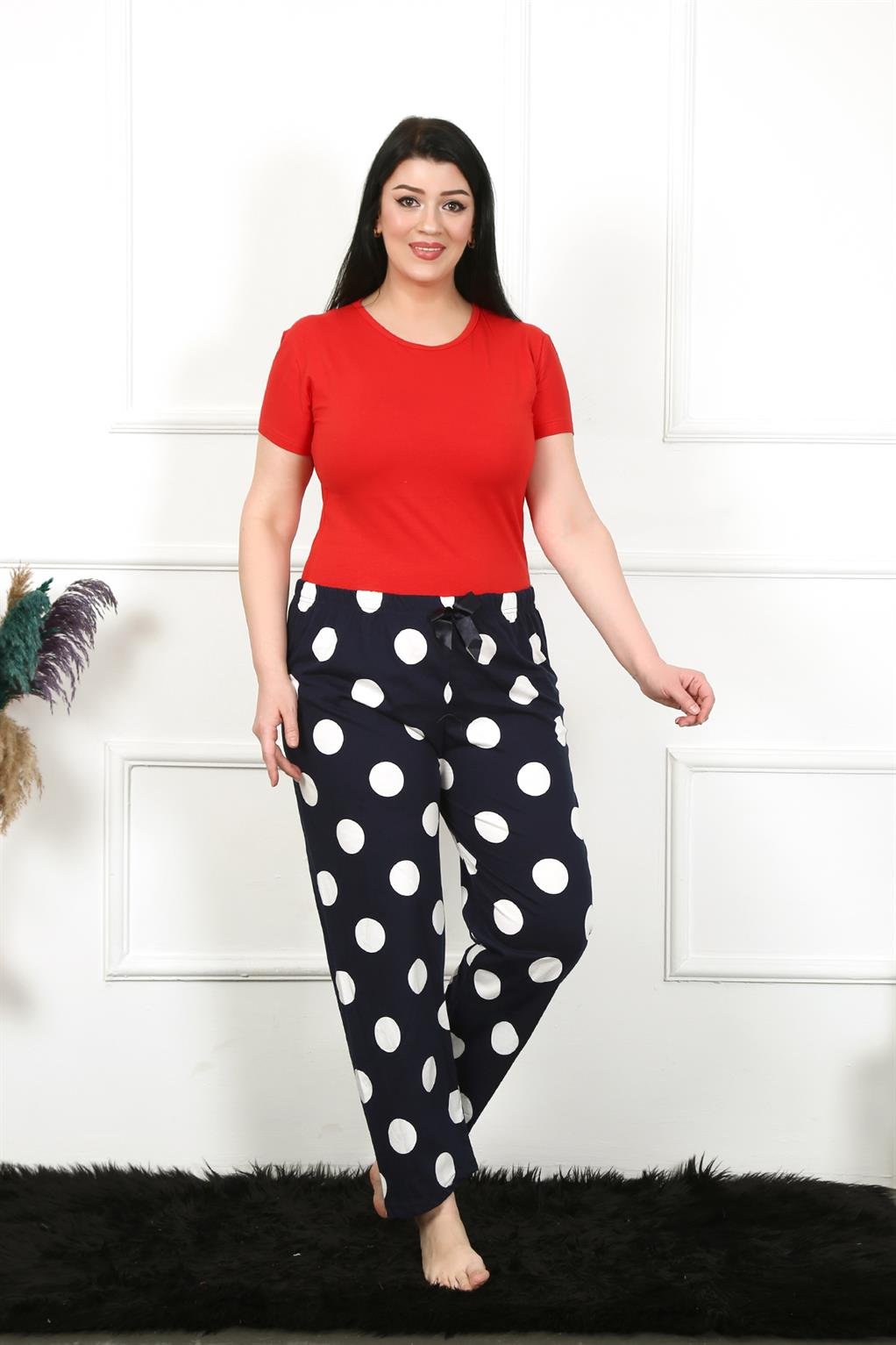 Akbeniz Kadın Pamuklu Büyük Beden Alt Pijama 27479