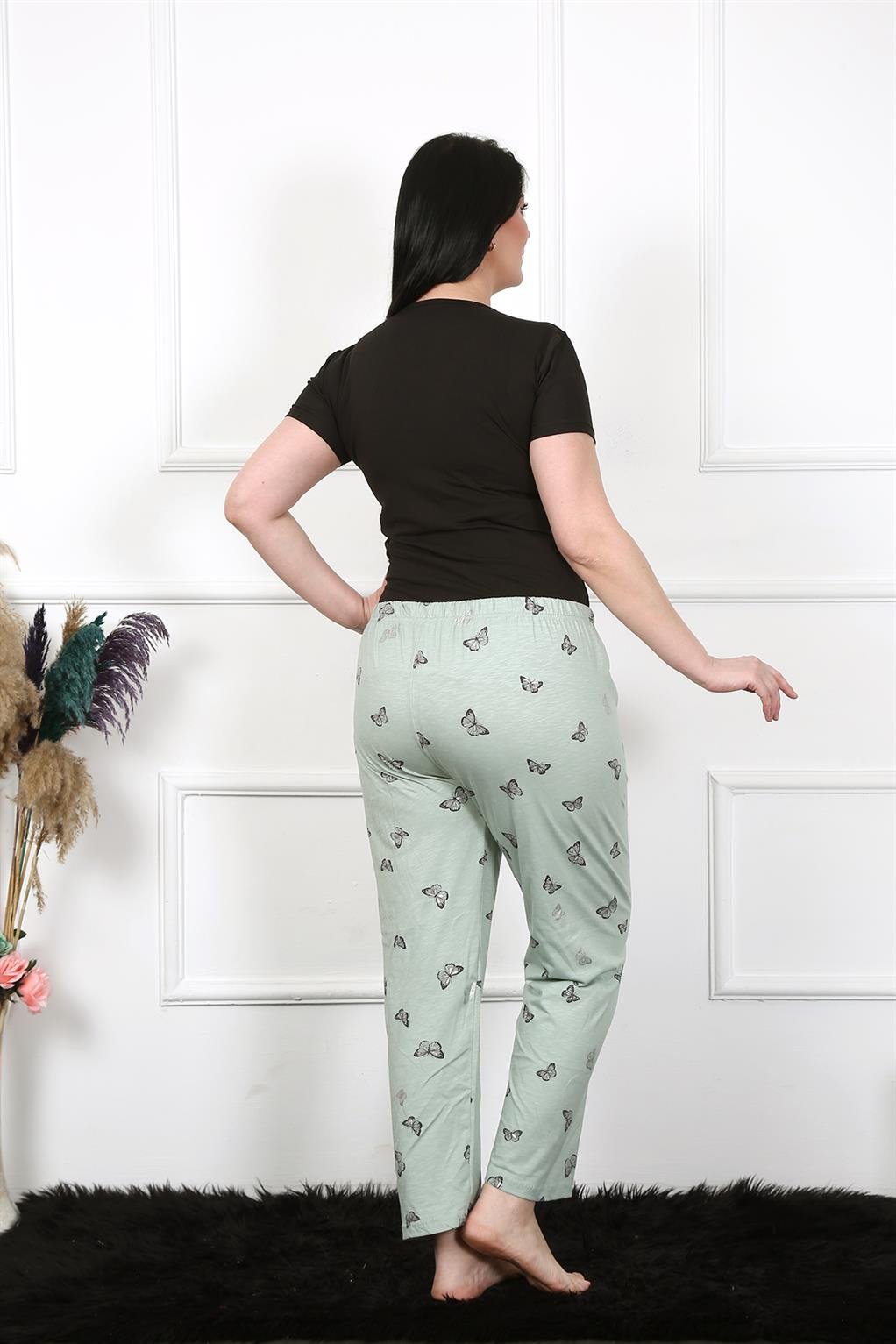 Akbeniz Kadın Pamuklu Büyük Beden Alt Pijama 27477