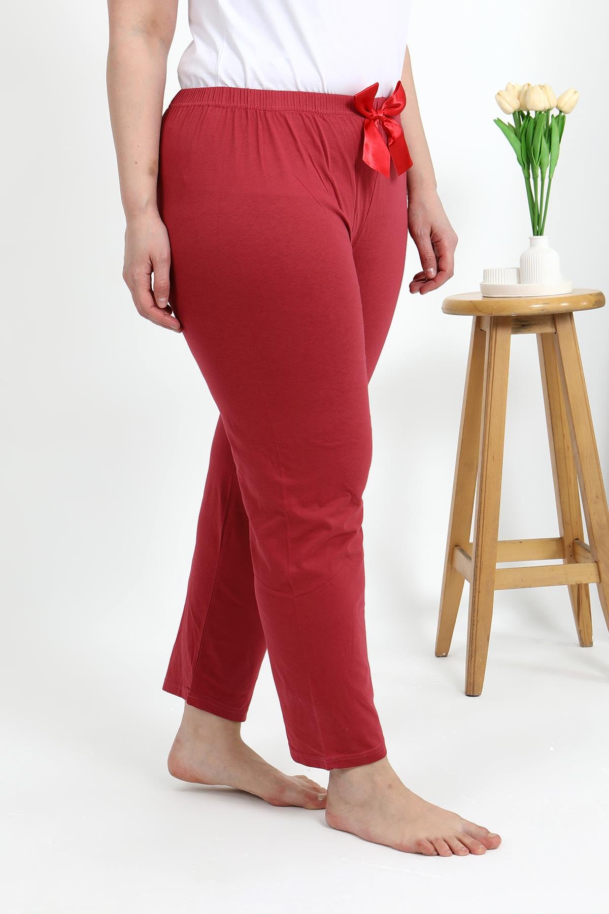 Akbeniz Kadın Pamuklu Büyük Beden Alt Pijama 27559 Mercan