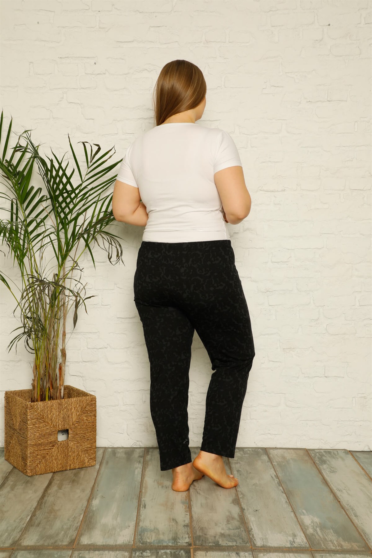 Akbeniz Kadın Pamuklu Büyük Beden Alt Pijama 27324