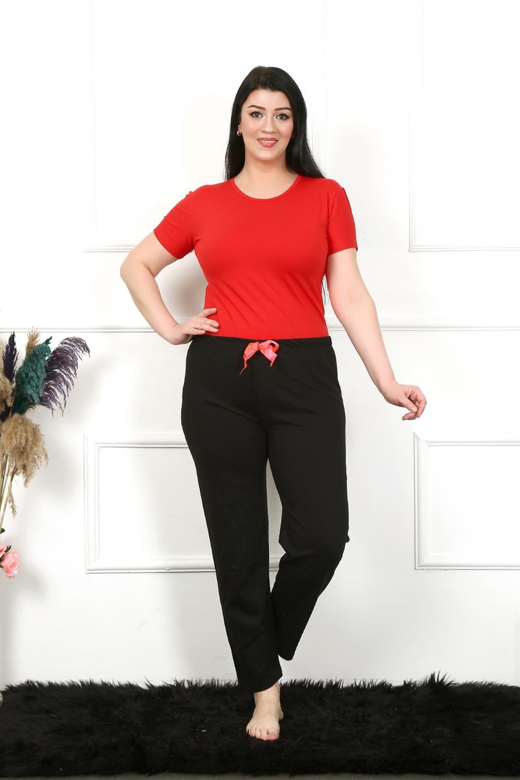 Akbeniz Kadın Pamuklu Büyük Beden Alt Pijama 27478