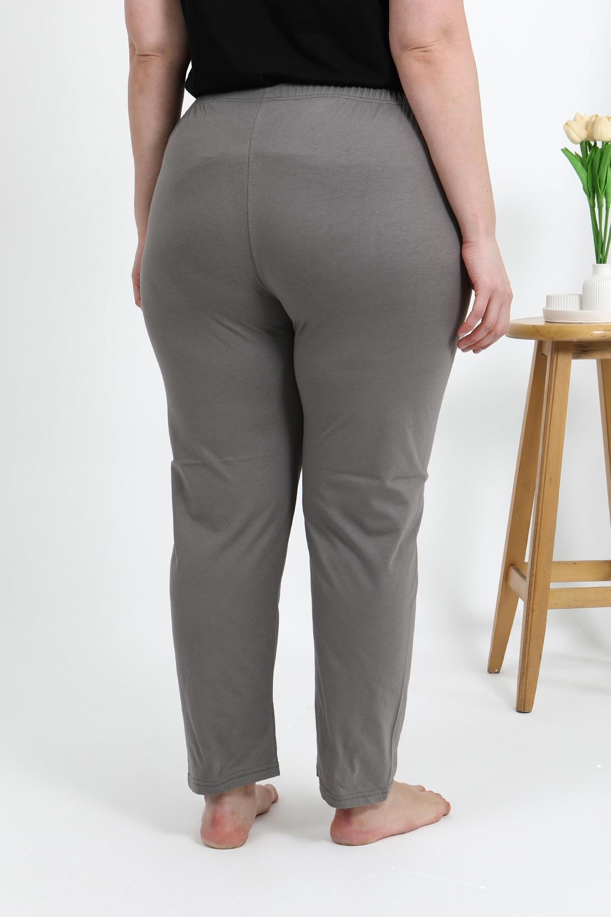 Akbeniz Kadın Pamuklu Büyük Beden Alt Pijama 27559 Vizon