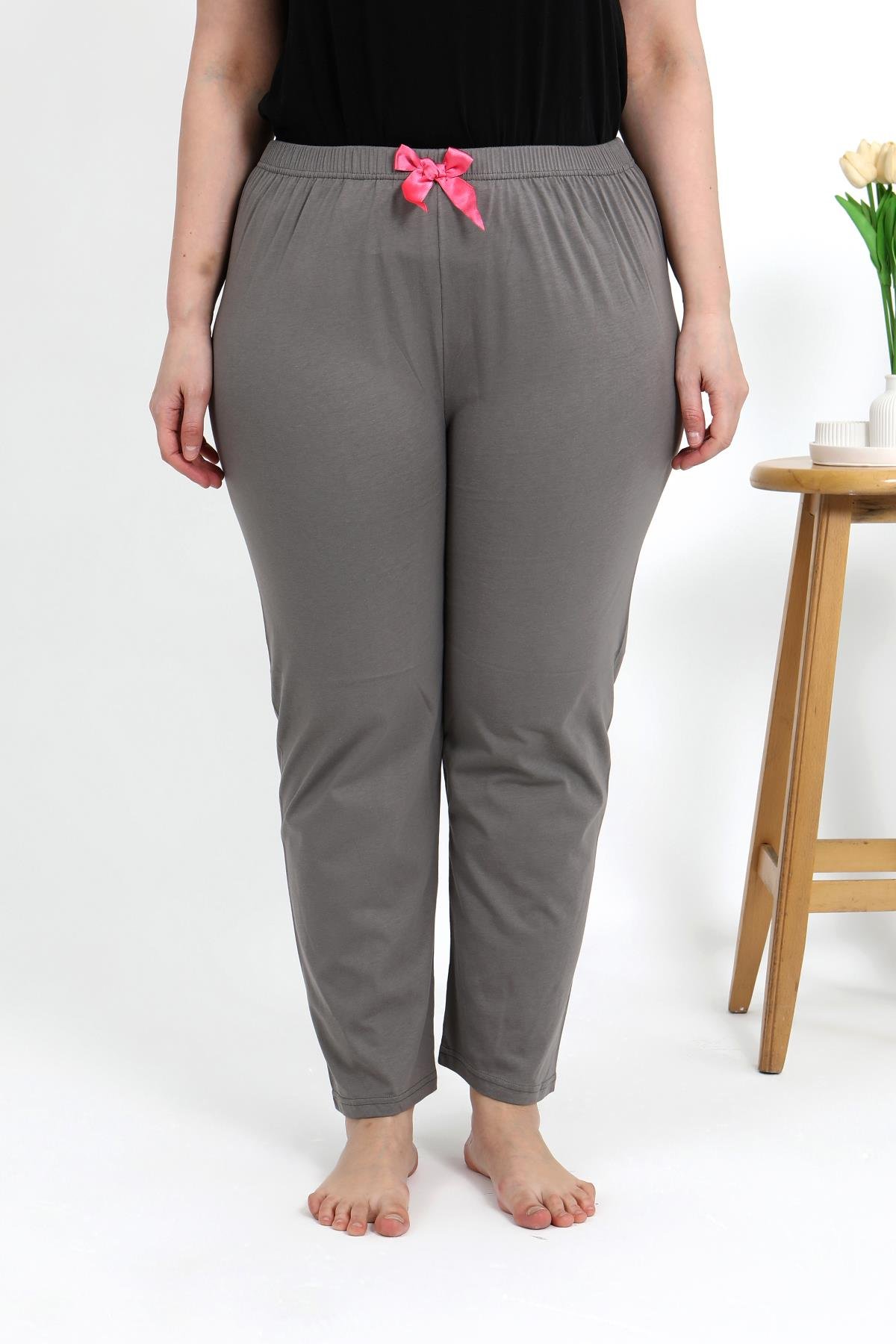 Akbeniz Kadın Pamuklu Büyük Beden Alt Pijama 27559 Vizon