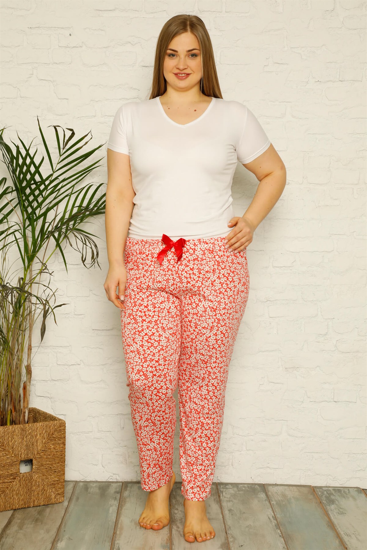 Akbeniz Kadın Pamuklu Büyük Beden Alt Pijama 27325
