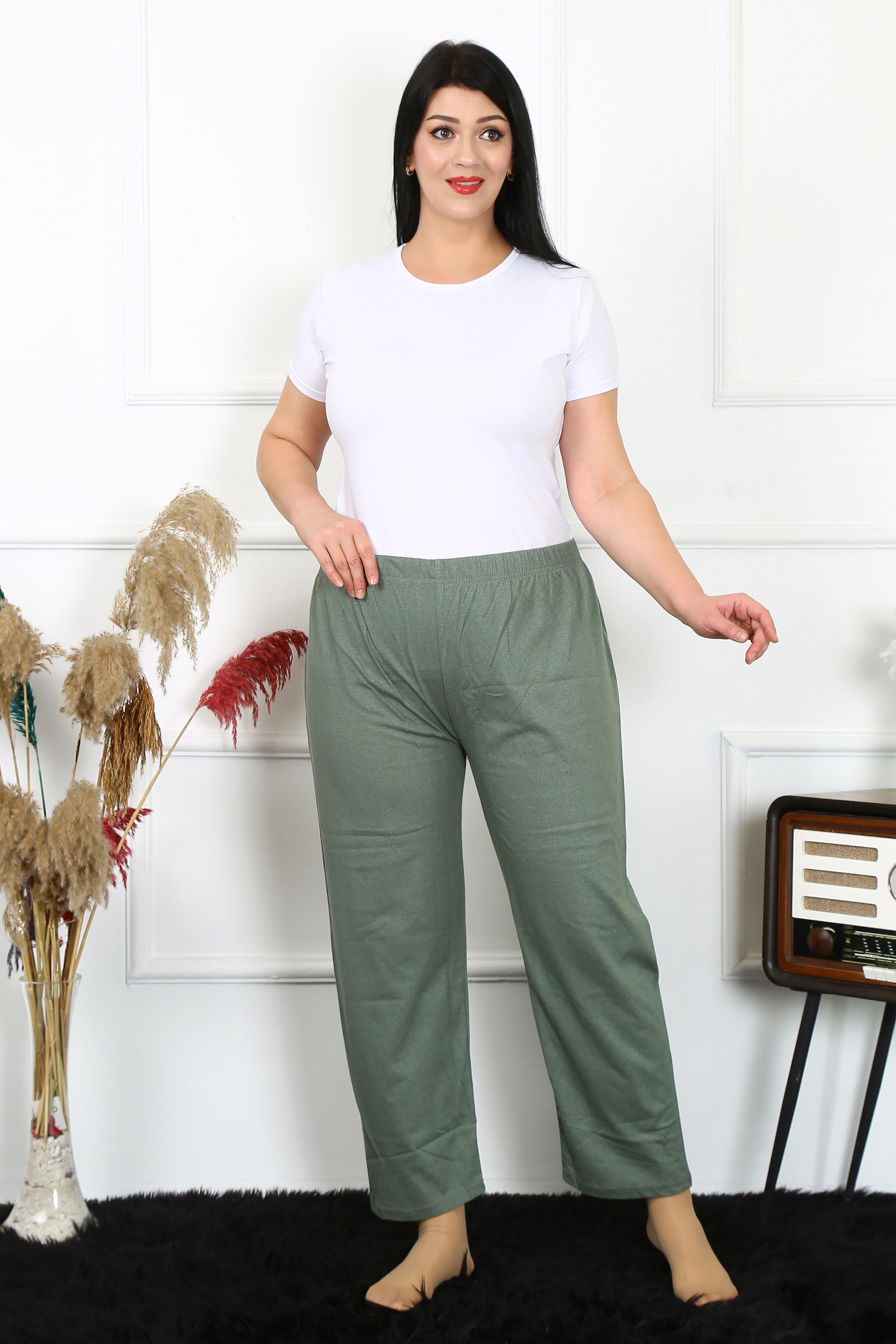 Akbeniz Kadın Pamuklu Büyük Beden Alt Pijama 27493