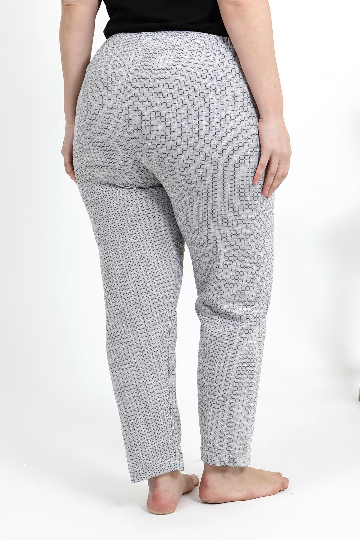 Akbeniz Kadın Pamuklu Büyük Beden Alt Pijama 27557 Gri