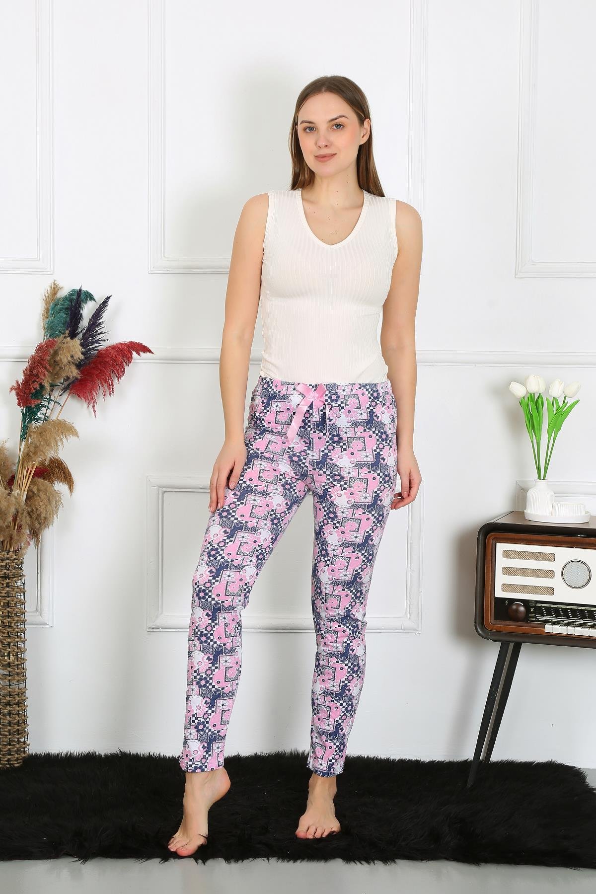 Akbeniz Kadın Pamuklu Tek Alt Pijama 27519