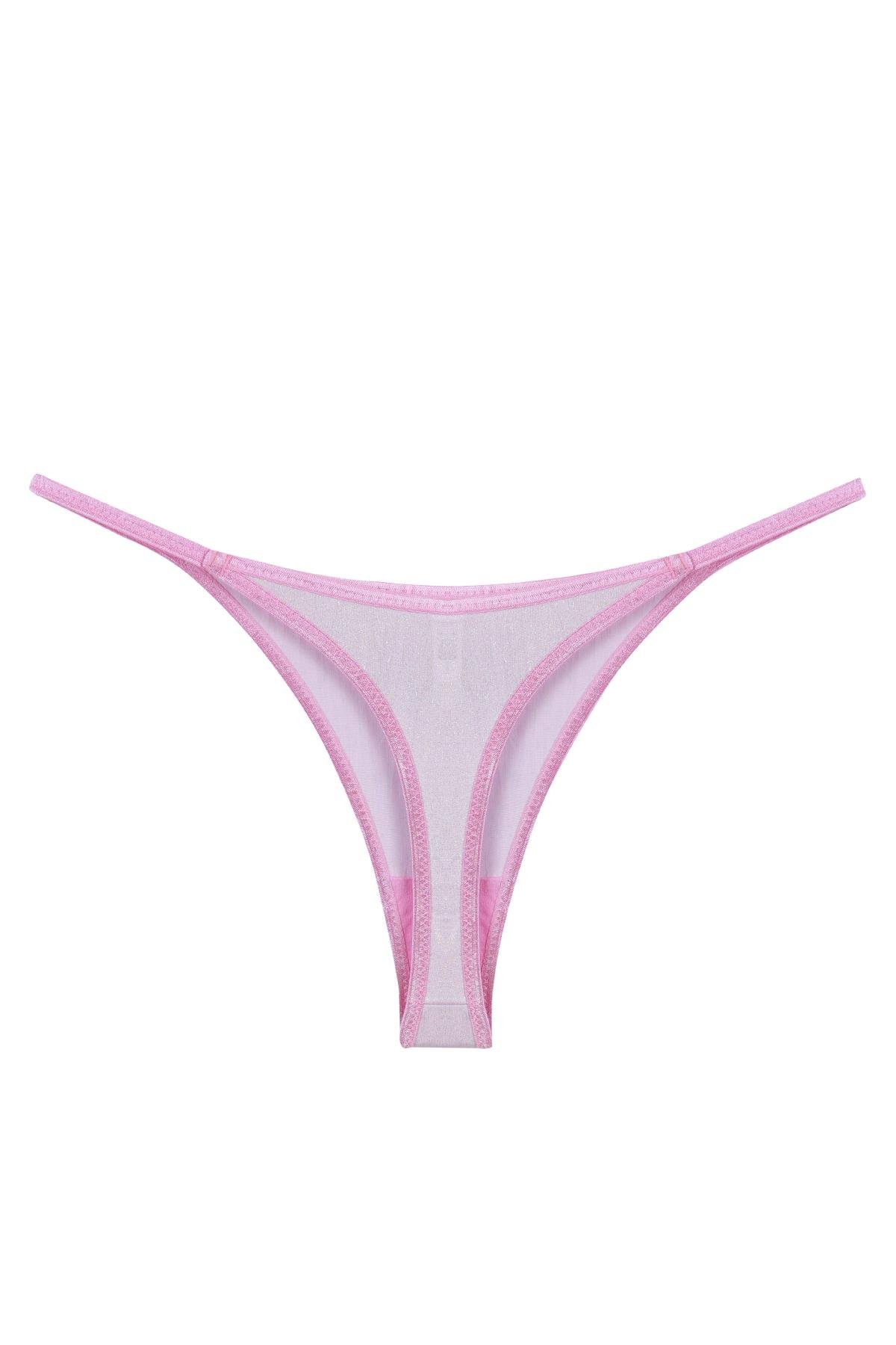 Akbeniz Kadın Pembe Transparan 2’li Tanga Slip