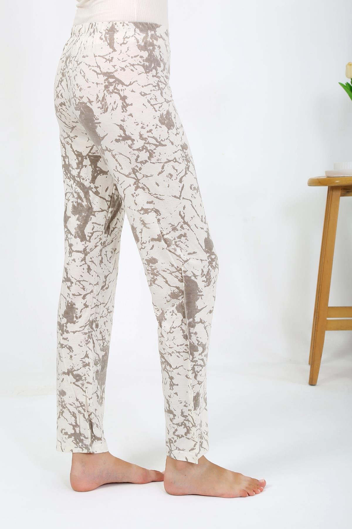 Akbeniz Kadın Penye Desenli Tek Alt Pijama 27529 