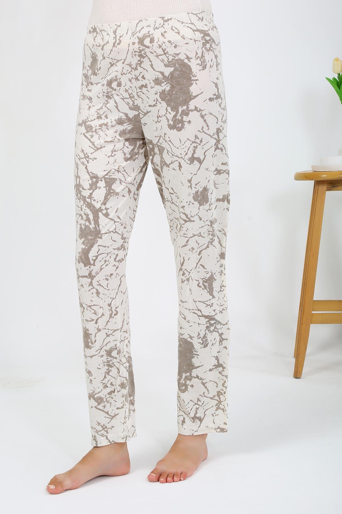 Akbeniz Kadın Penye Desenli Tek Alt Pijama 27529 