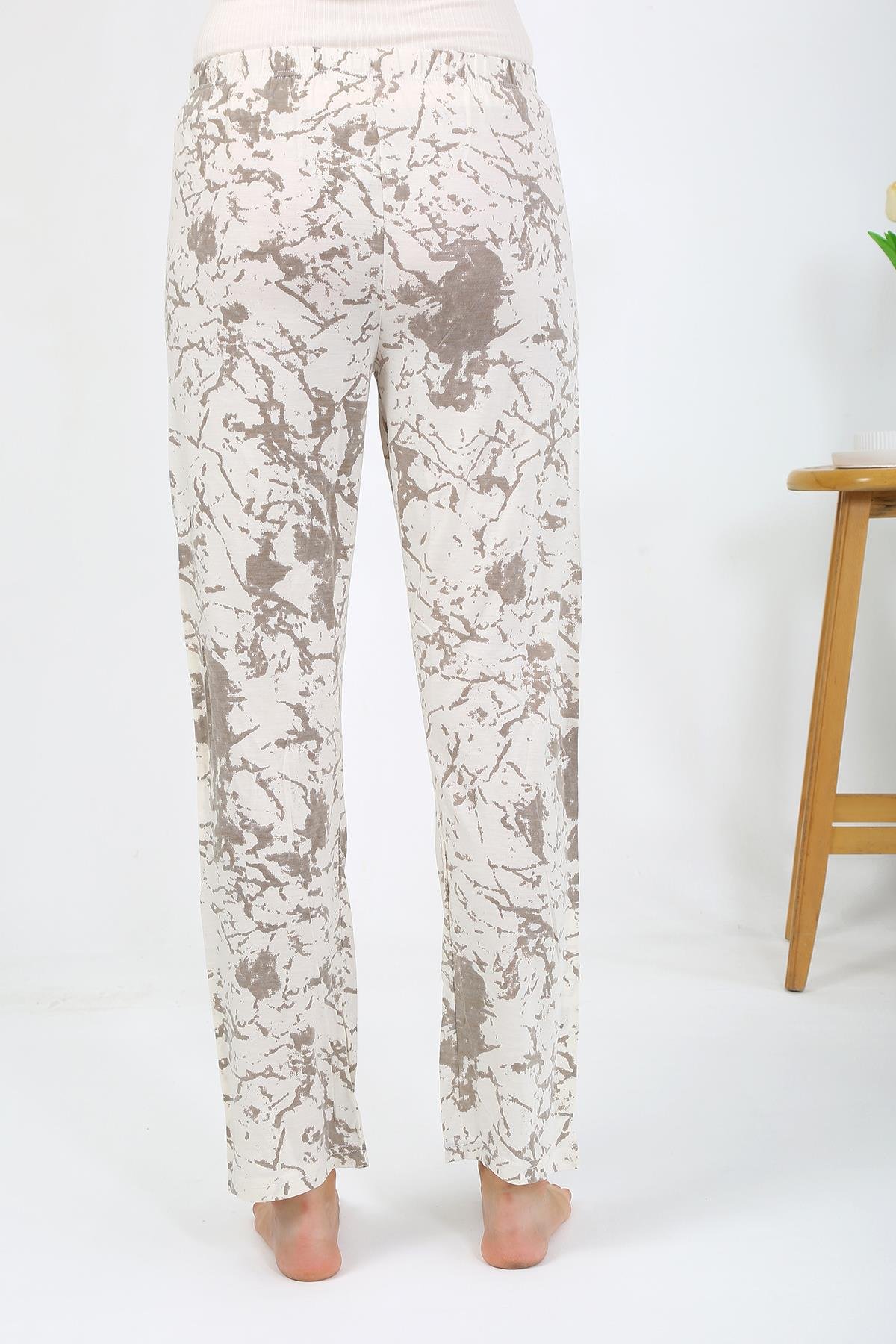 Akbeniz Kadın Penye Desenli Tek Alt Pijama 27529 