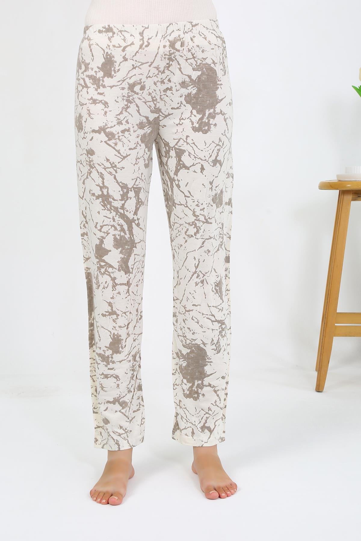 Akbeniz Kadın Penye Desenli Tek Alt Pijama 27529 