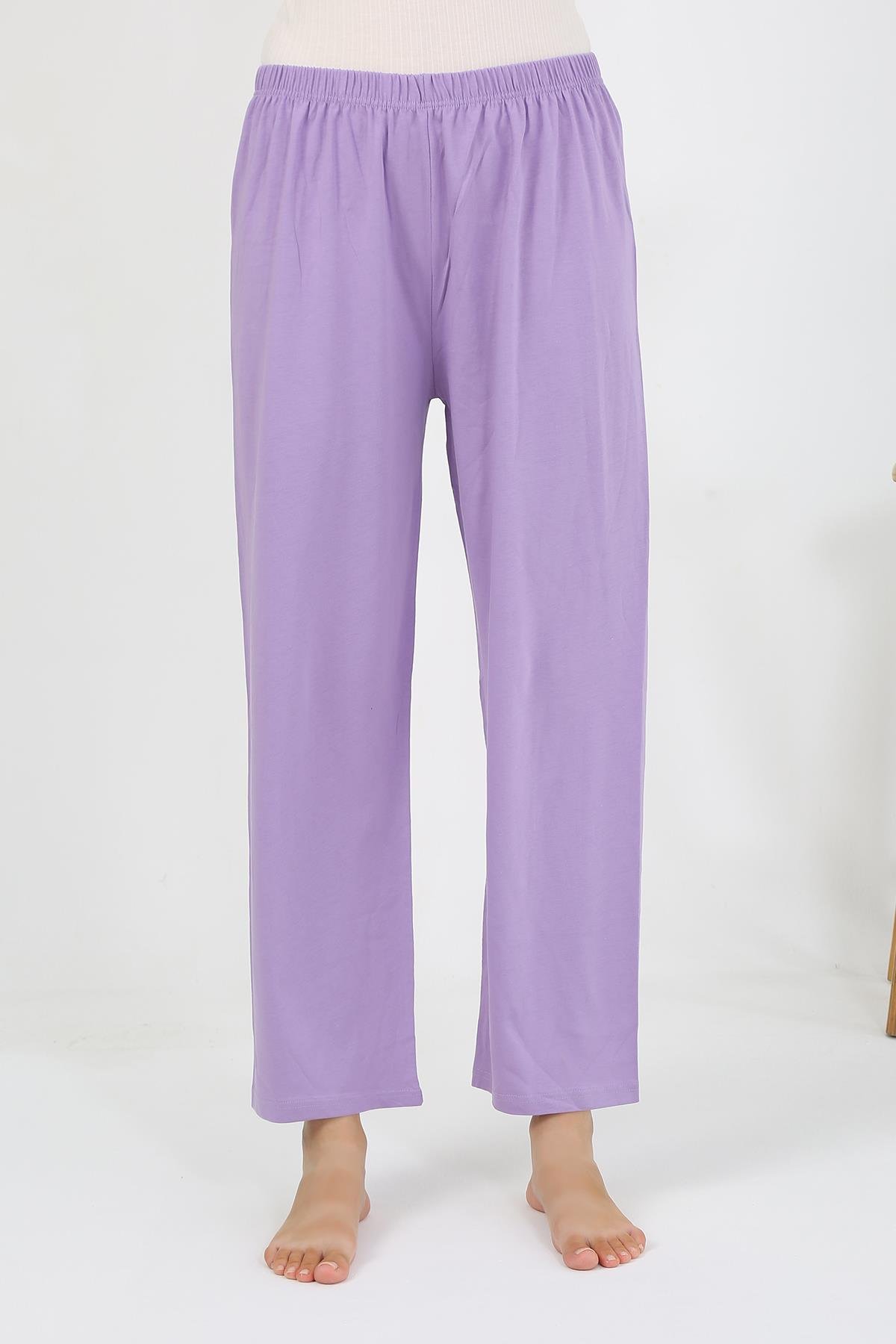 Akbeniz Kadın Penye Düz Tek Alt Pijama 27538 Lila