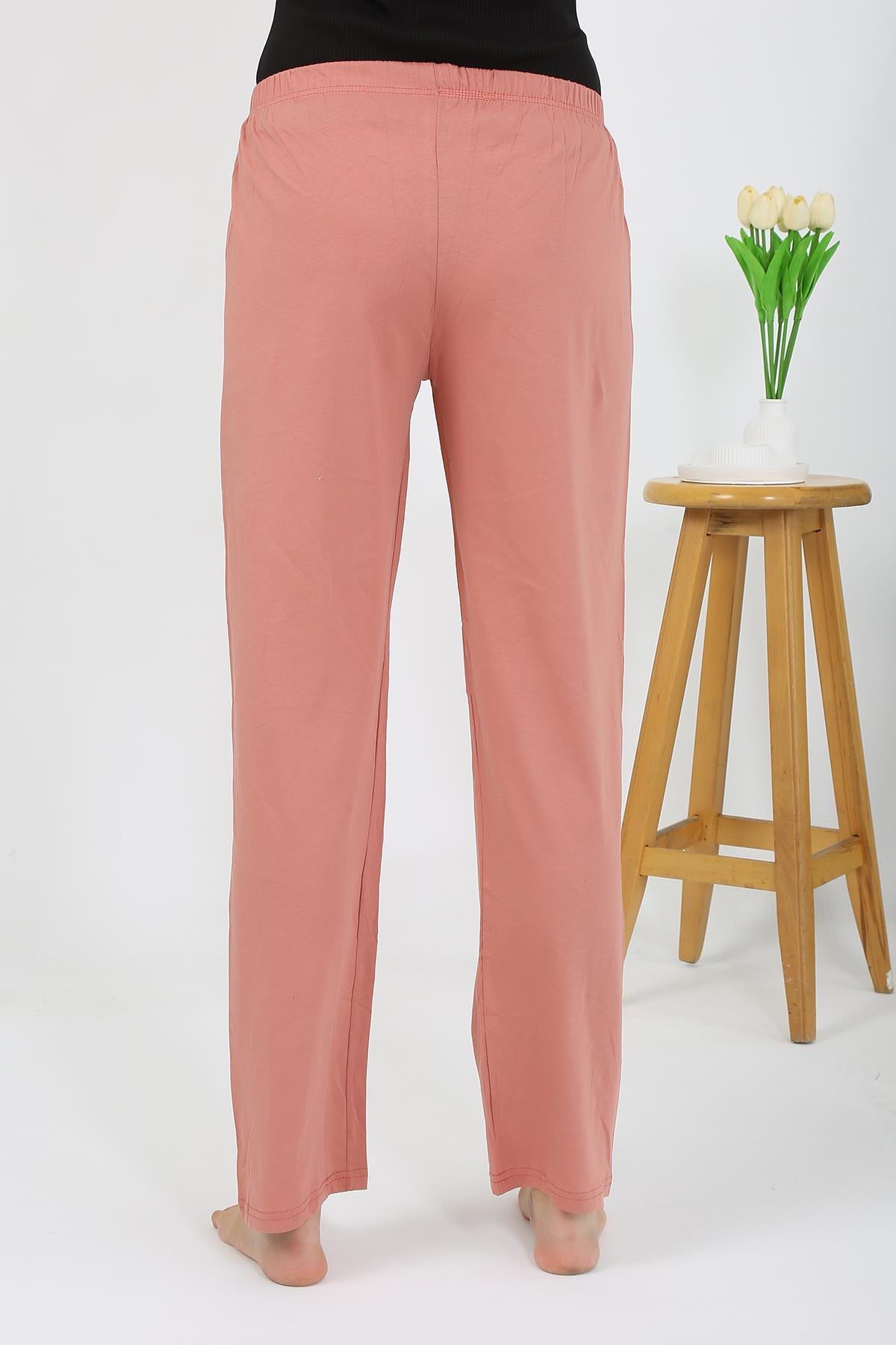 Akbeniz Kadın Penye Düz Tek Alt Somon Pijama 27538