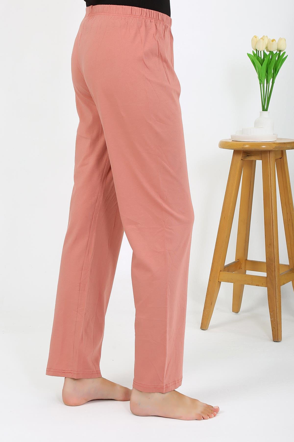 Akbeniz Kadın Penye Düz Tek Alt Somon Pijama 27538