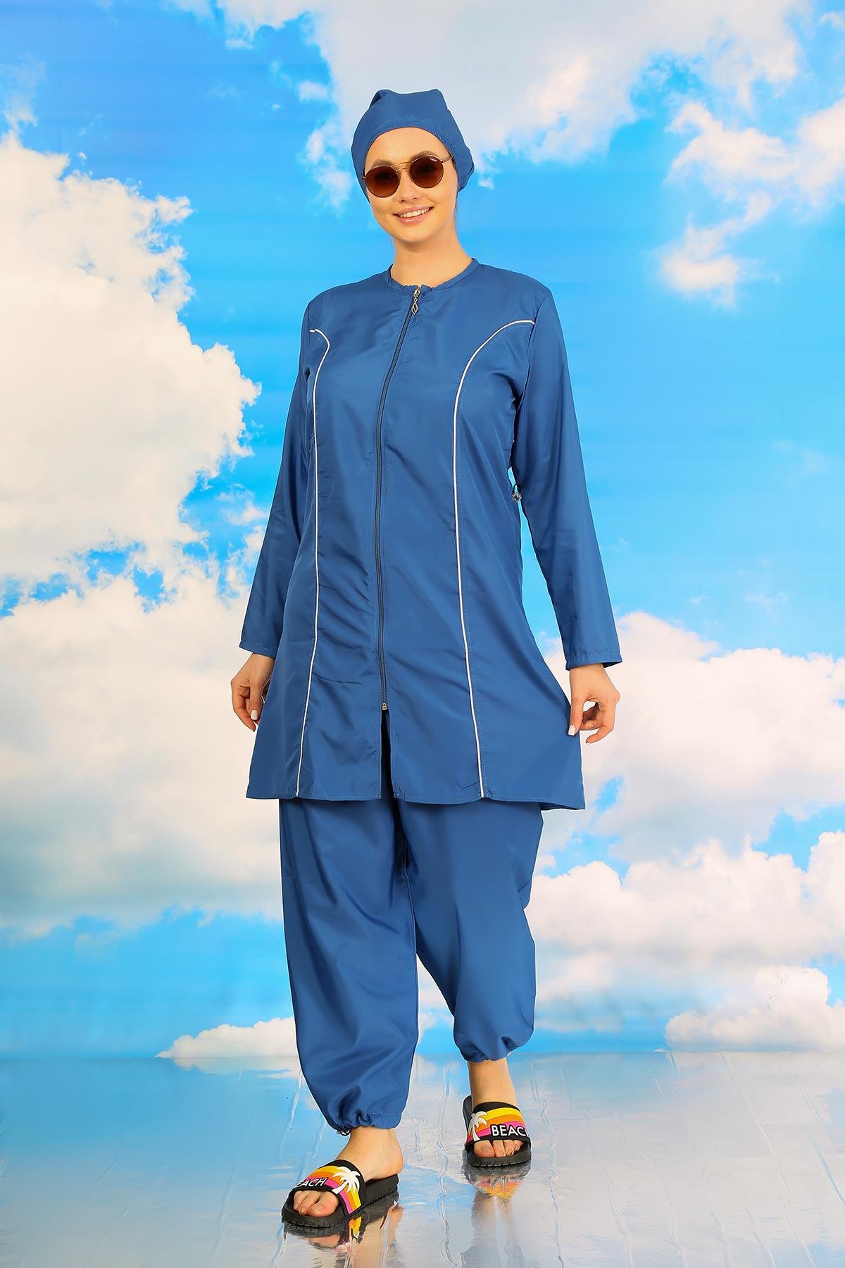 Akbeniz Kadın Tam Tesettür İndigo Mayo 31060