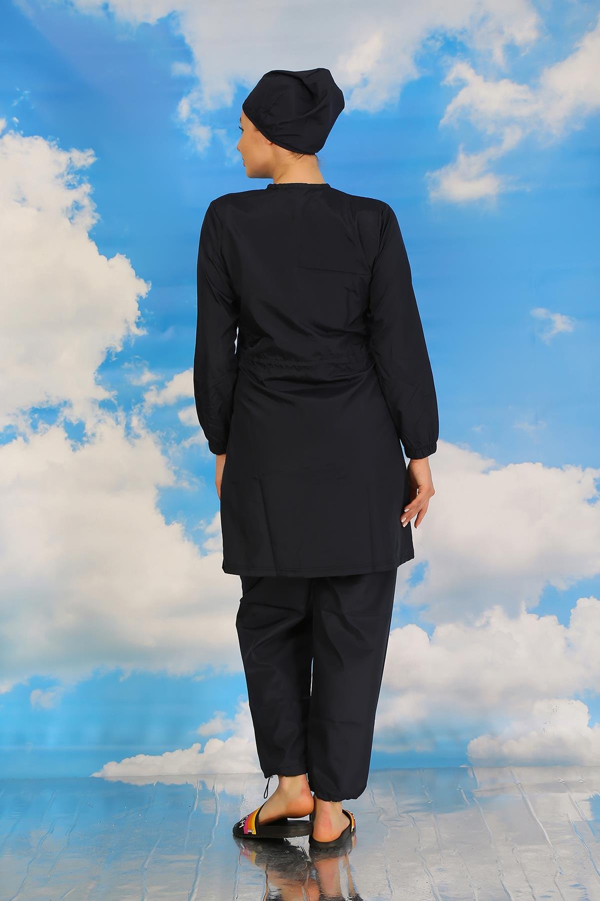 Akbeniz Kadın Tam Tesettür Mayo Lacivert 31061