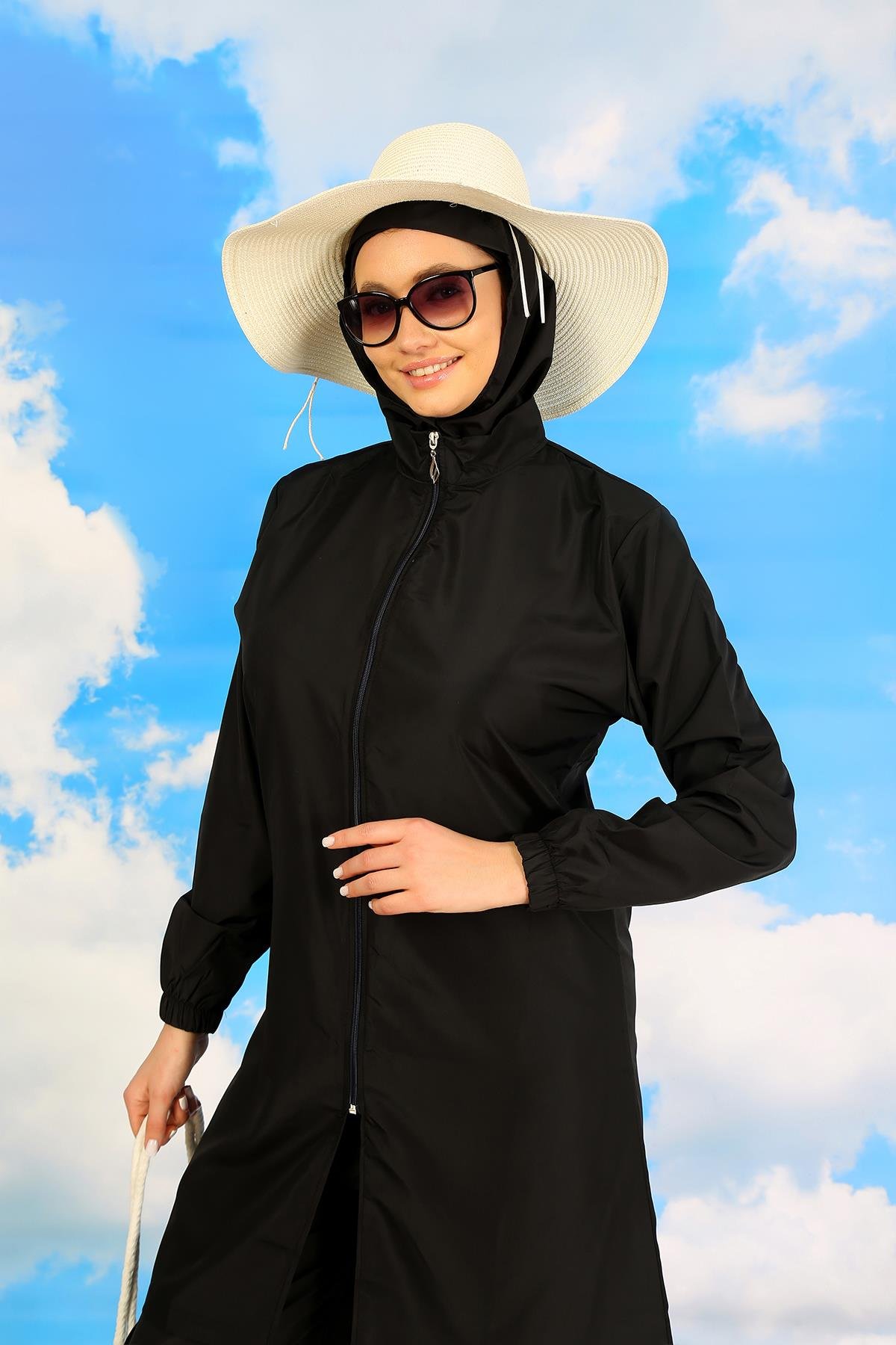 Akbeniz Kadın Tam Tesettür Mayo Siyah 31067