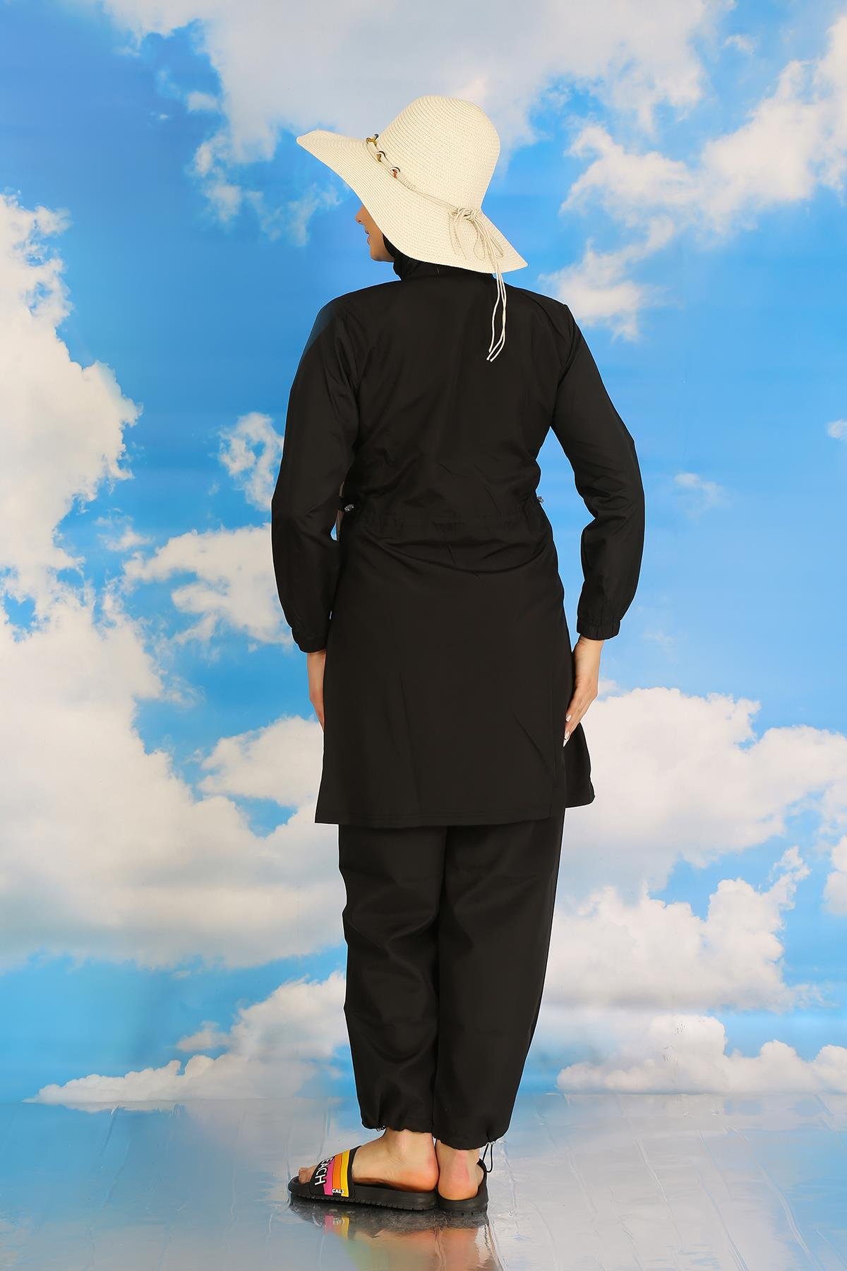 Akbeniz Kadın Tam Tesettür Mayo Siyah 31062