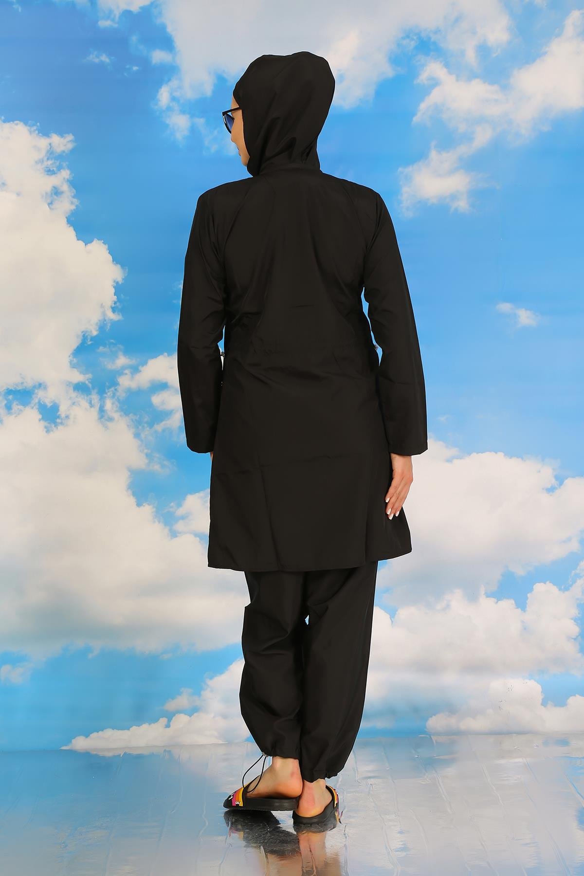 Akbeniz Kadın Tam Tesettür Siyah Mayo 31060