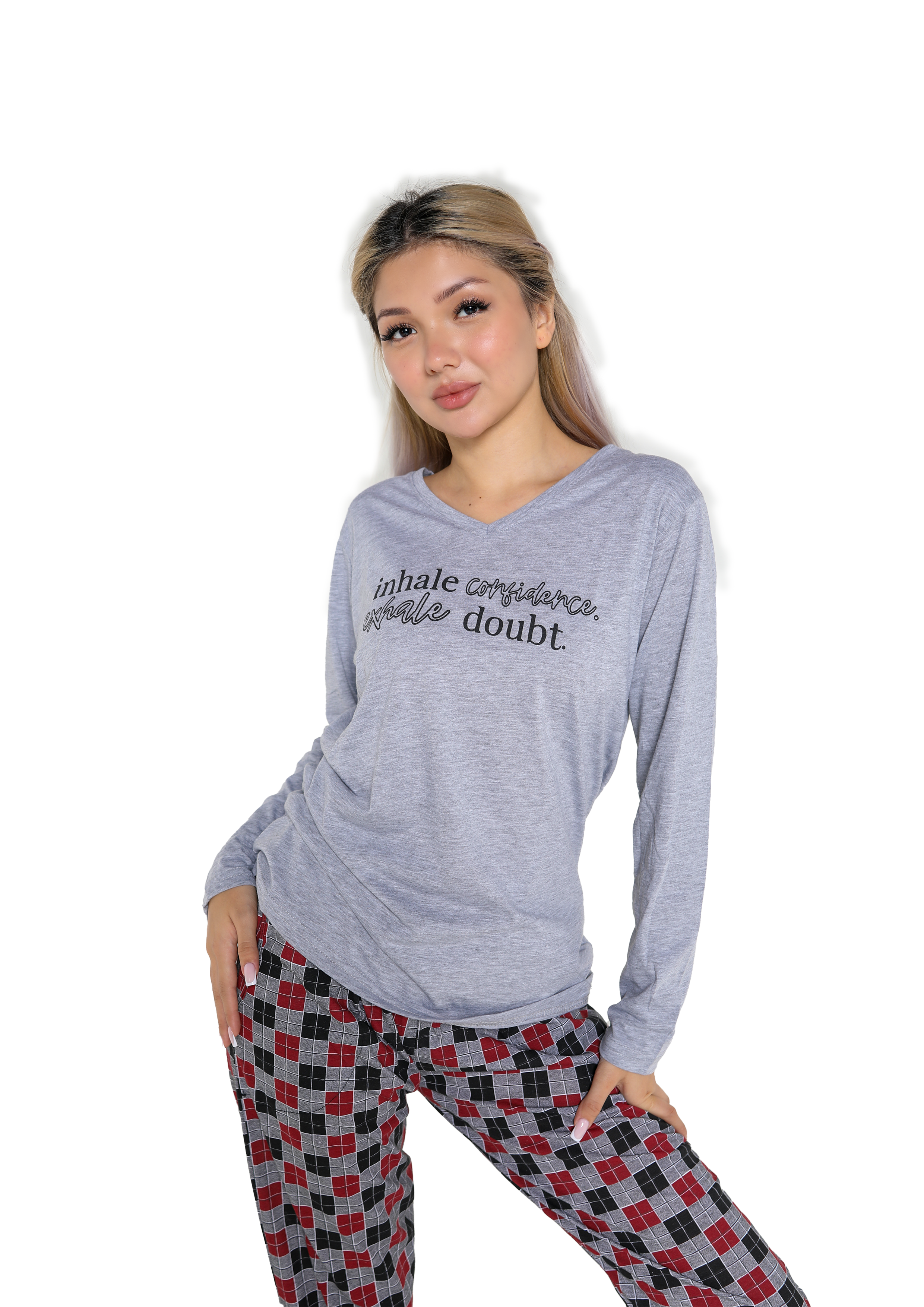 Akbeniz Kadın Uzun Kol Penye Pijama Takımı Sevgili Kombini 50130 Tek Pijama Fiyatıdır