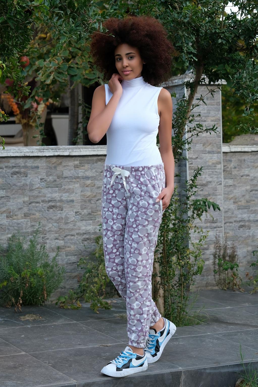 Akbeniz Kadın Welsoft Polar Tek Alt Pijama 210062