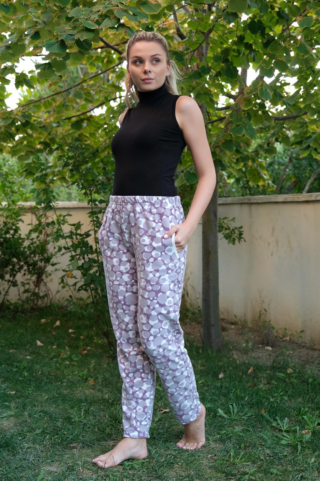 Akbeniz Kadın Welsoft Polar Tek Alt Pijama 210055
