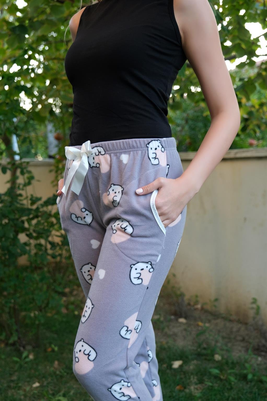 Akbeniz Kadın Welsoft Polar Tek Alt Pijama 210053