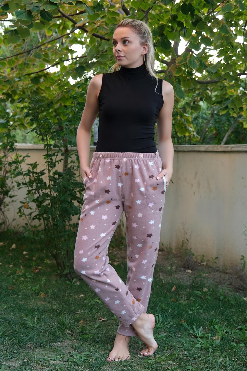 Akbeniz Kadın Welsoft Polar Tek Alt Pijama 210056