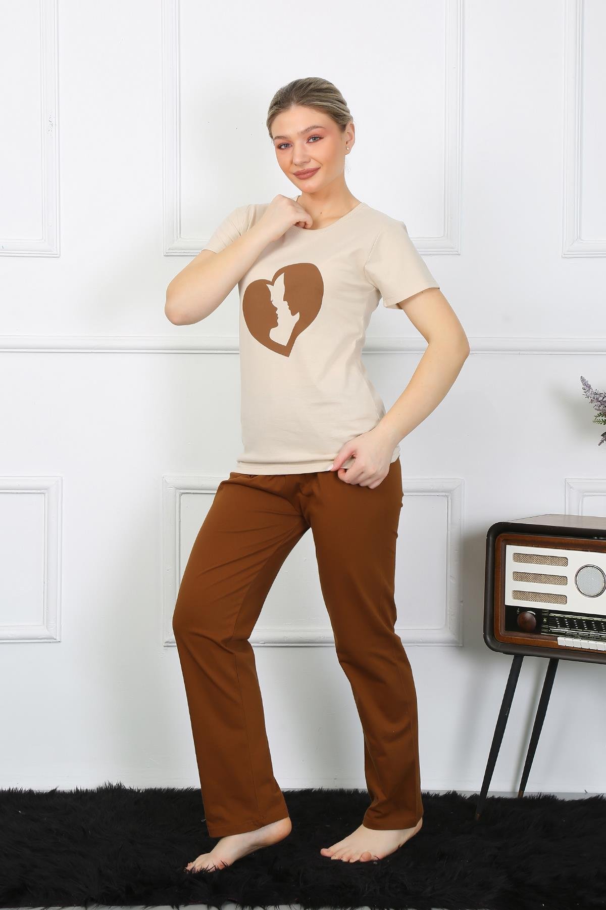 Akbeniz Kısa Kol Penye Pijama Takımı 4209