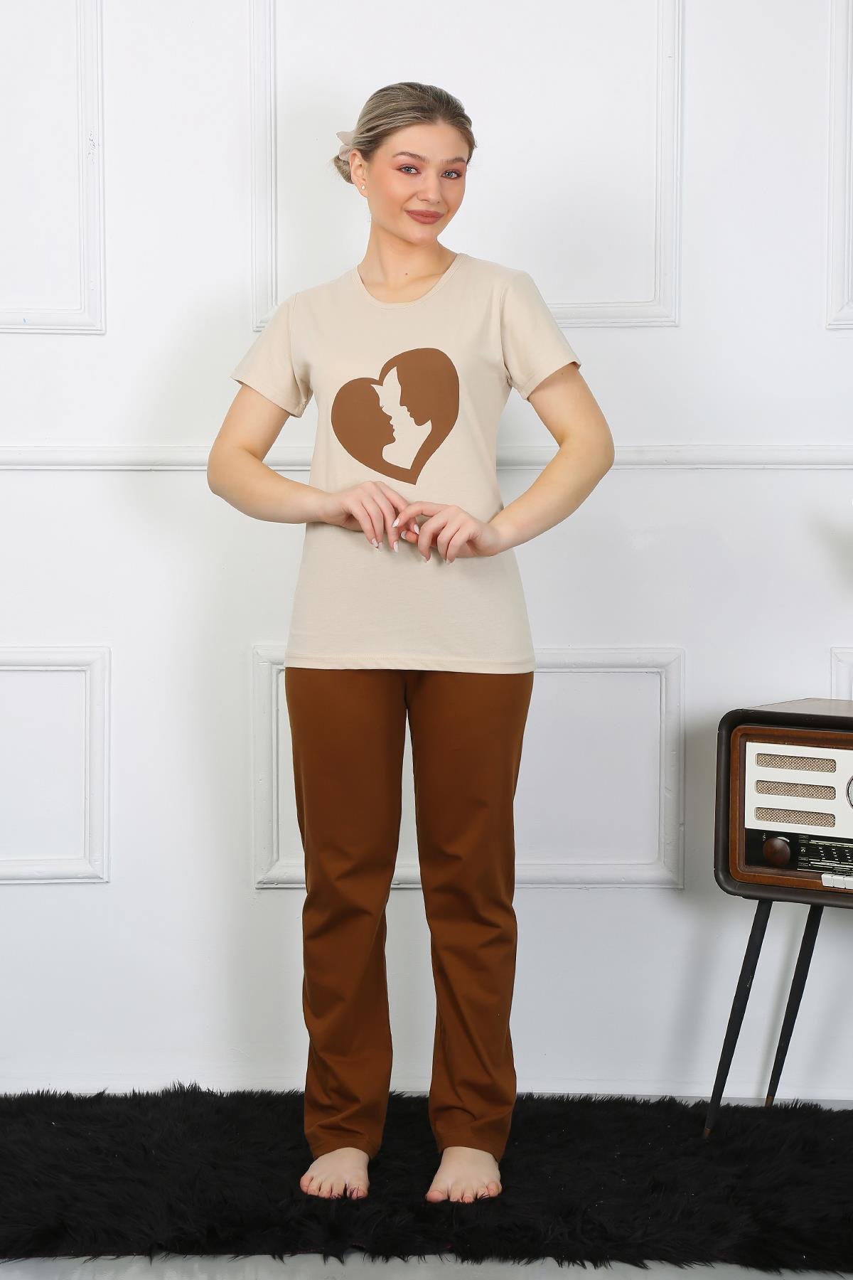 Akbeniz Kısa Kol Penye Pijama Takımı 4209