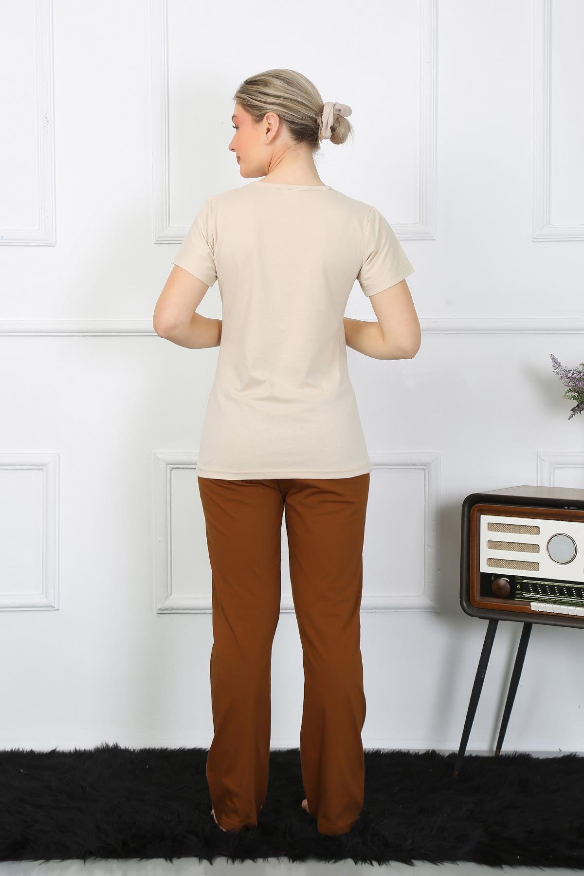 Akbeniz Kısa Kol Penye Pijama Takımı 4209