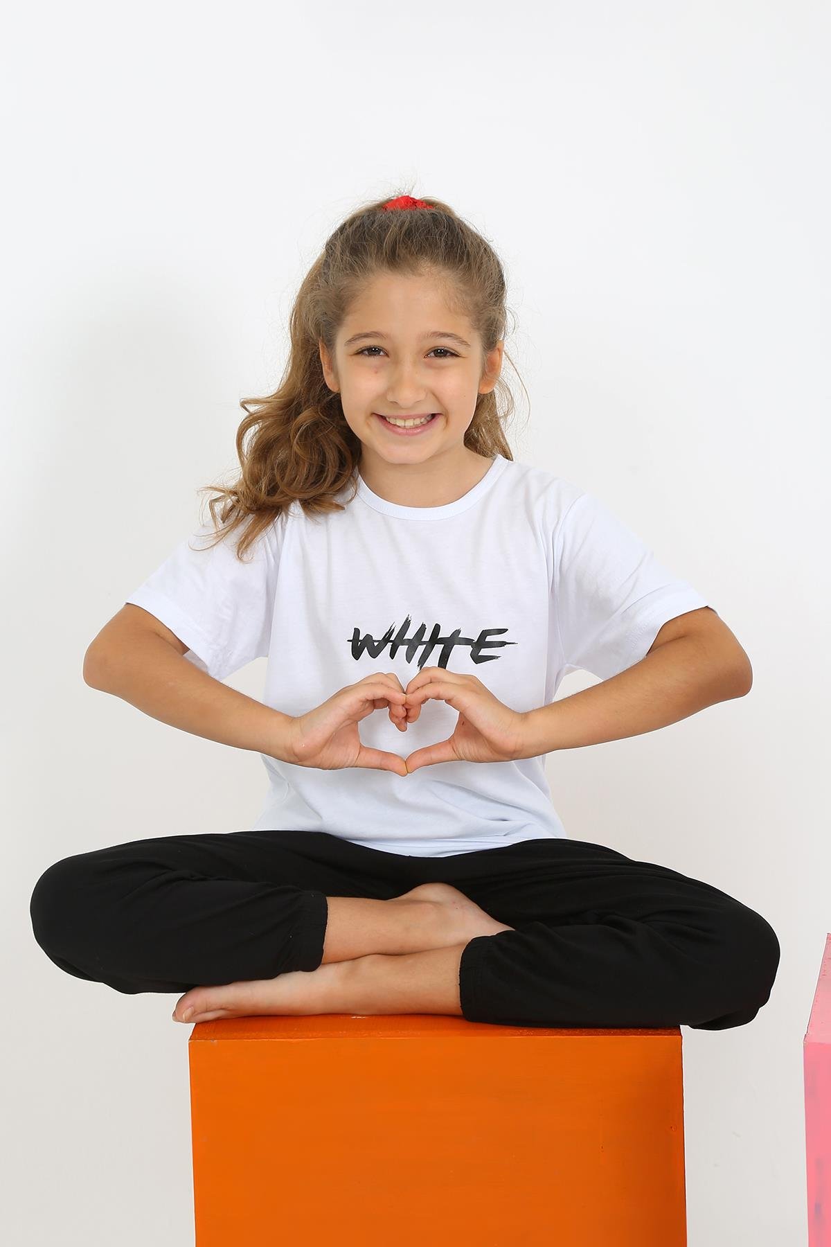 Akbeniz Kız Çocuk Kısa Kol Beyaz Pijama Takım 20432