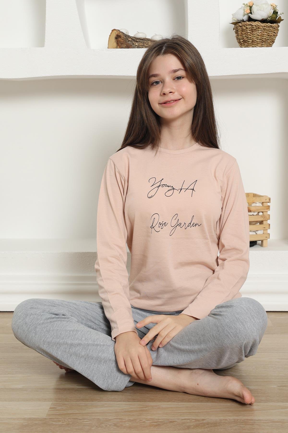 Akbeniz Kız Çocuk Penye Pijama Takım 20425