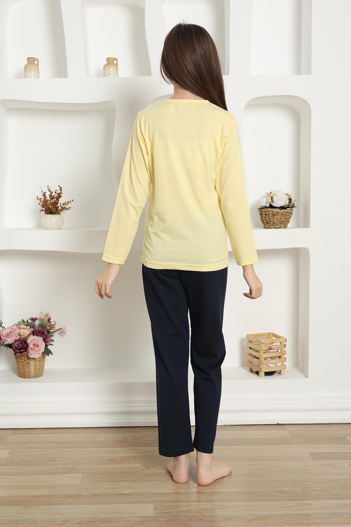 Akbeniz Kız Çocuk Penye Pijama Takım 20422