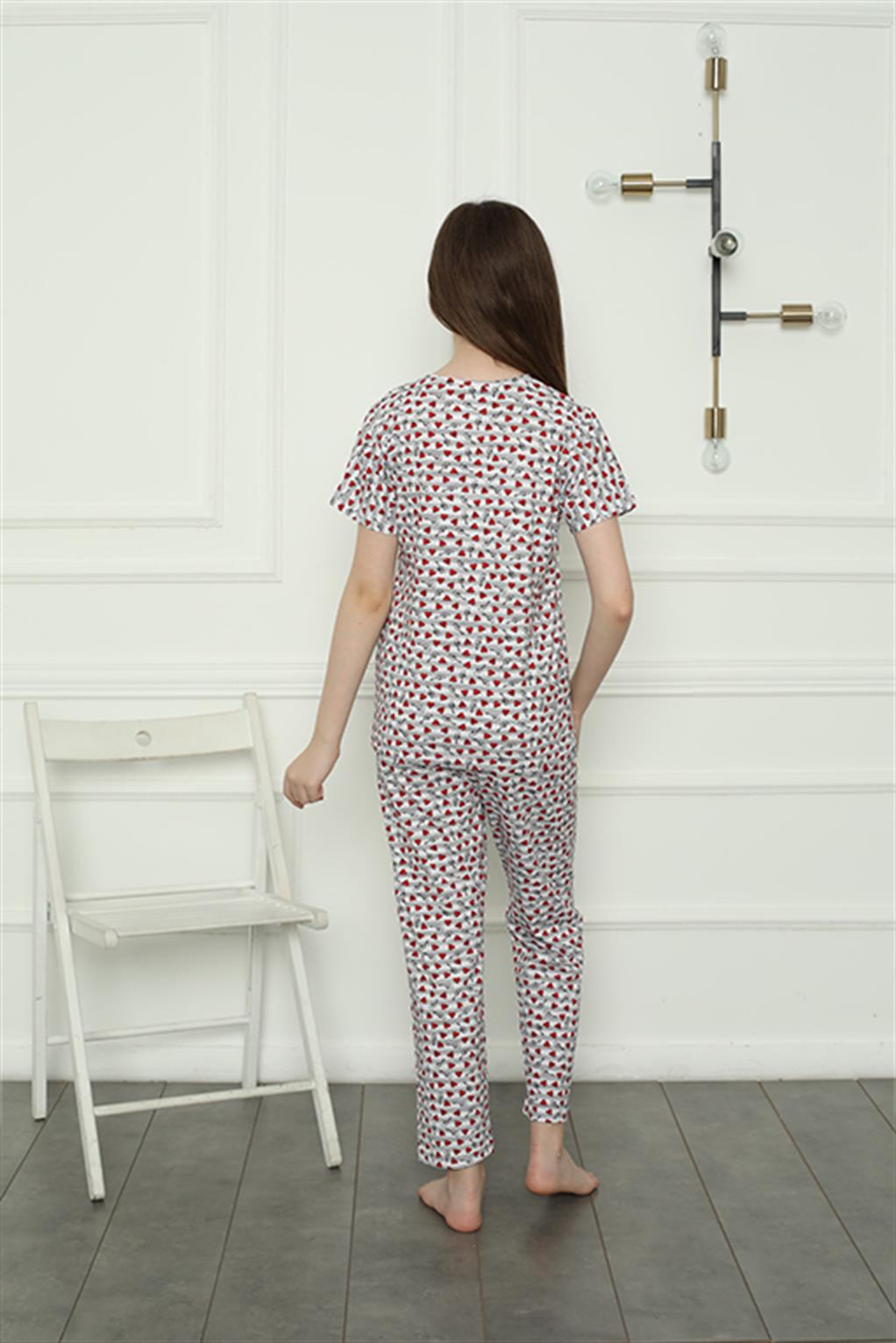 Akbeniz Kız Çocuk Penye Pijama Takım 20409