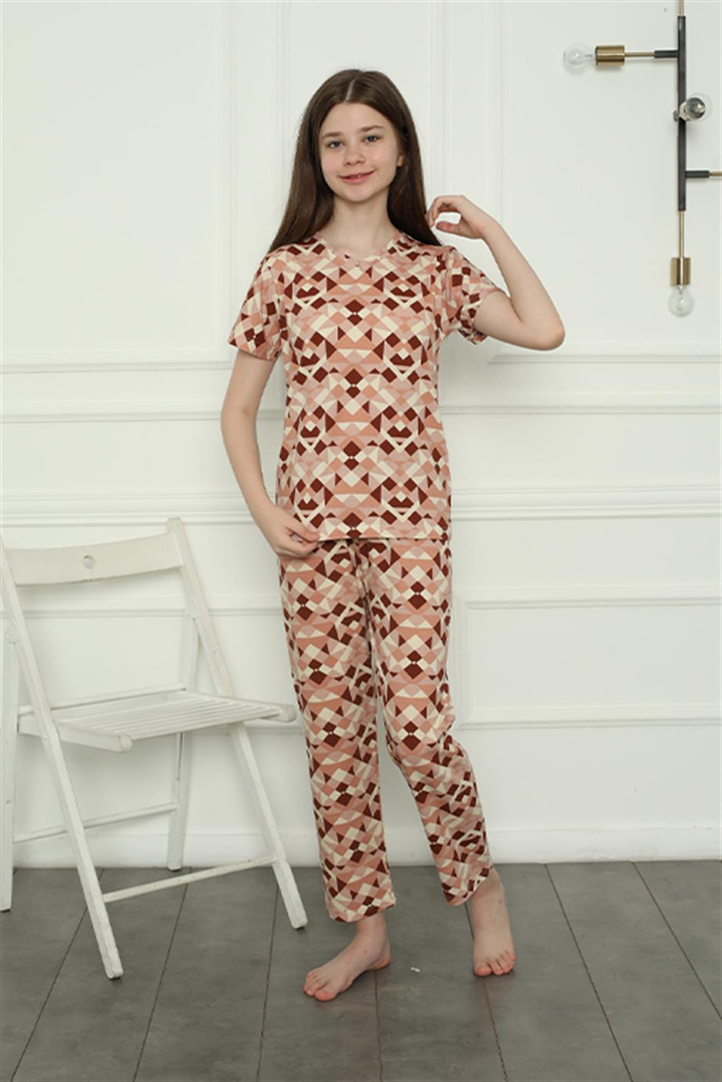 Akbeniz Kız Çocuk Penye Pijama Takım 20396