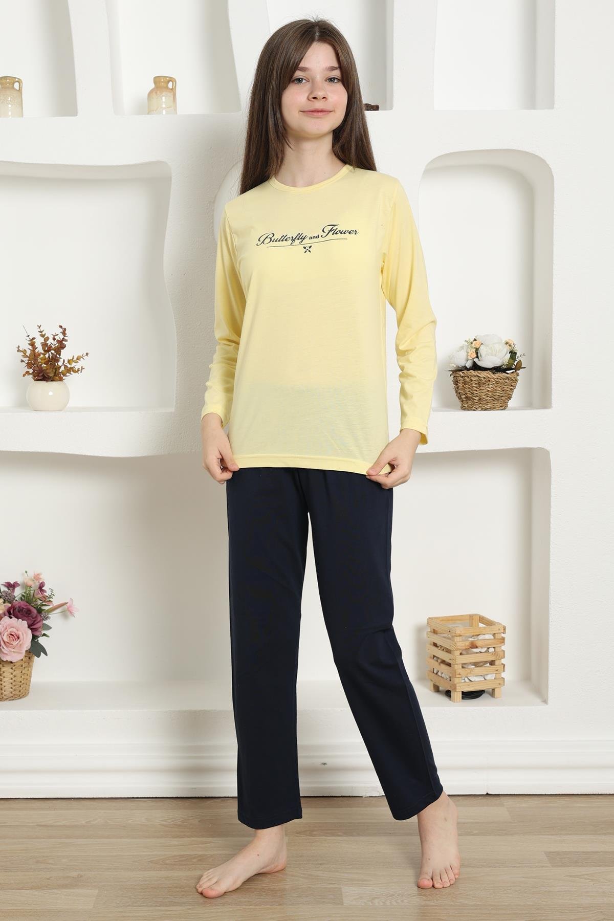 Akbeniz Kız Çocuk Penye Pijama Takım 20422