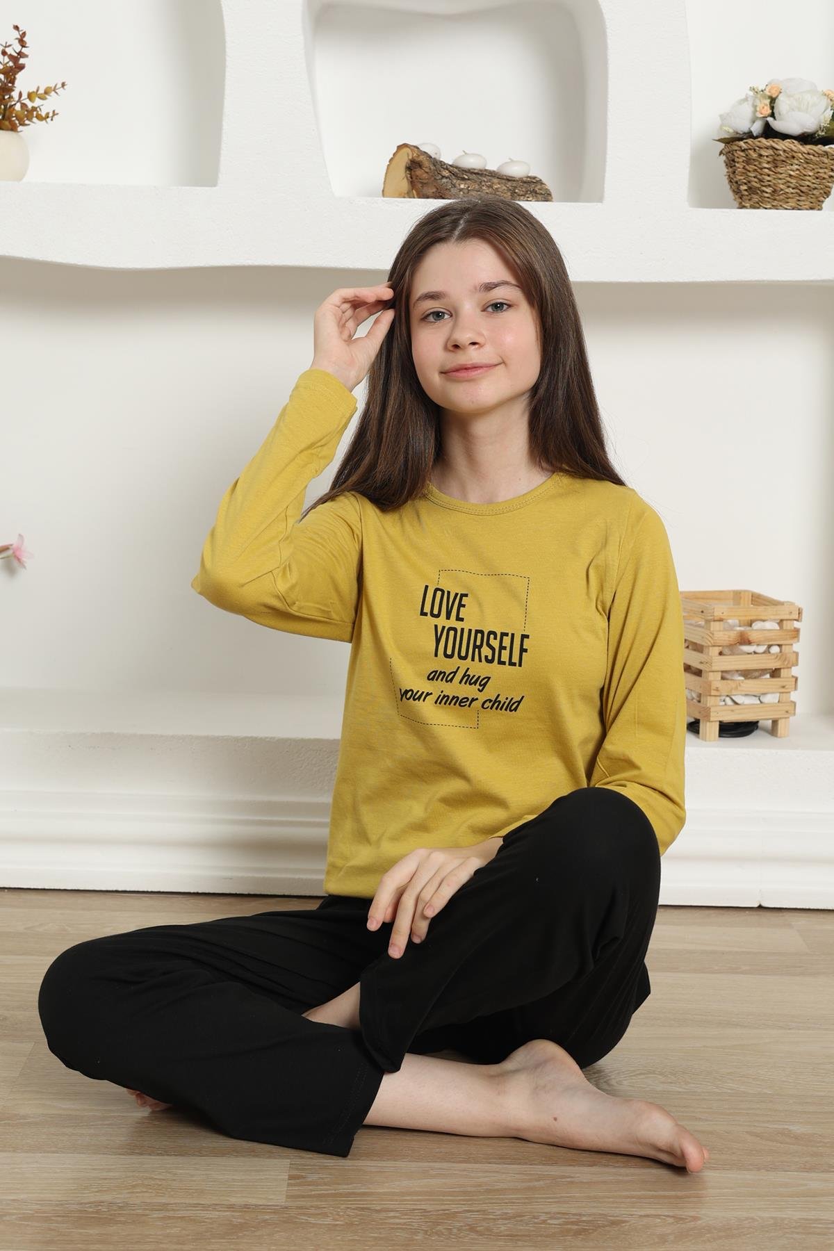 Akbeniz Kız Çocuk Penye Pijama Takım 20420