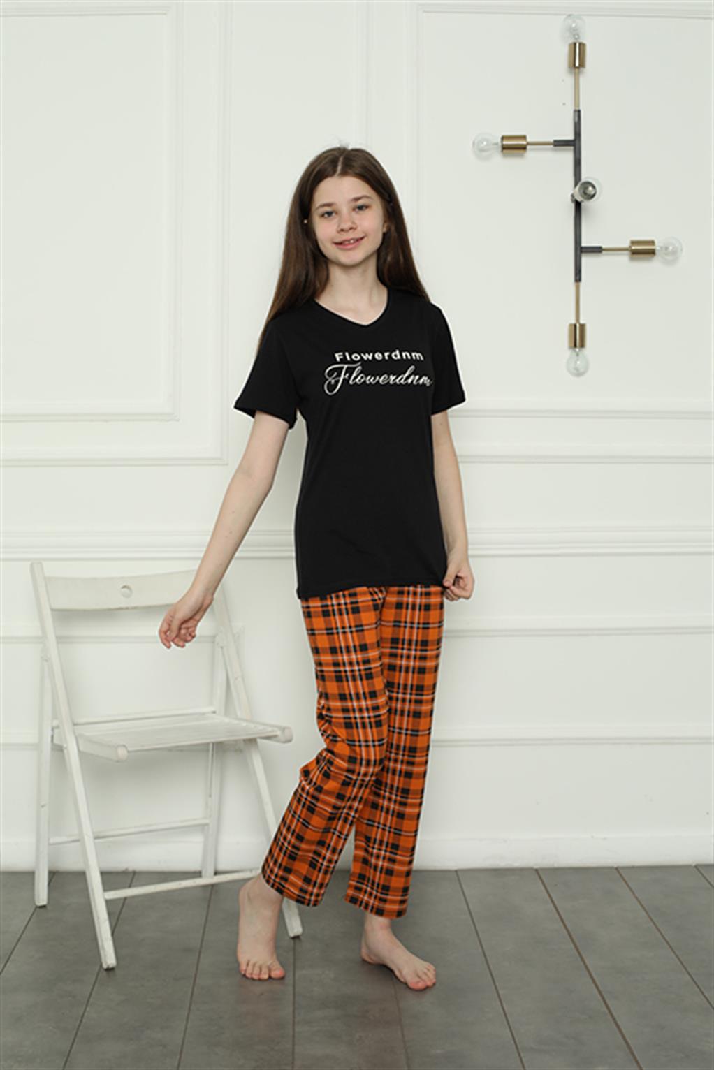 Akbeniz Kız Çocuk Penye Pijama Takım 20408