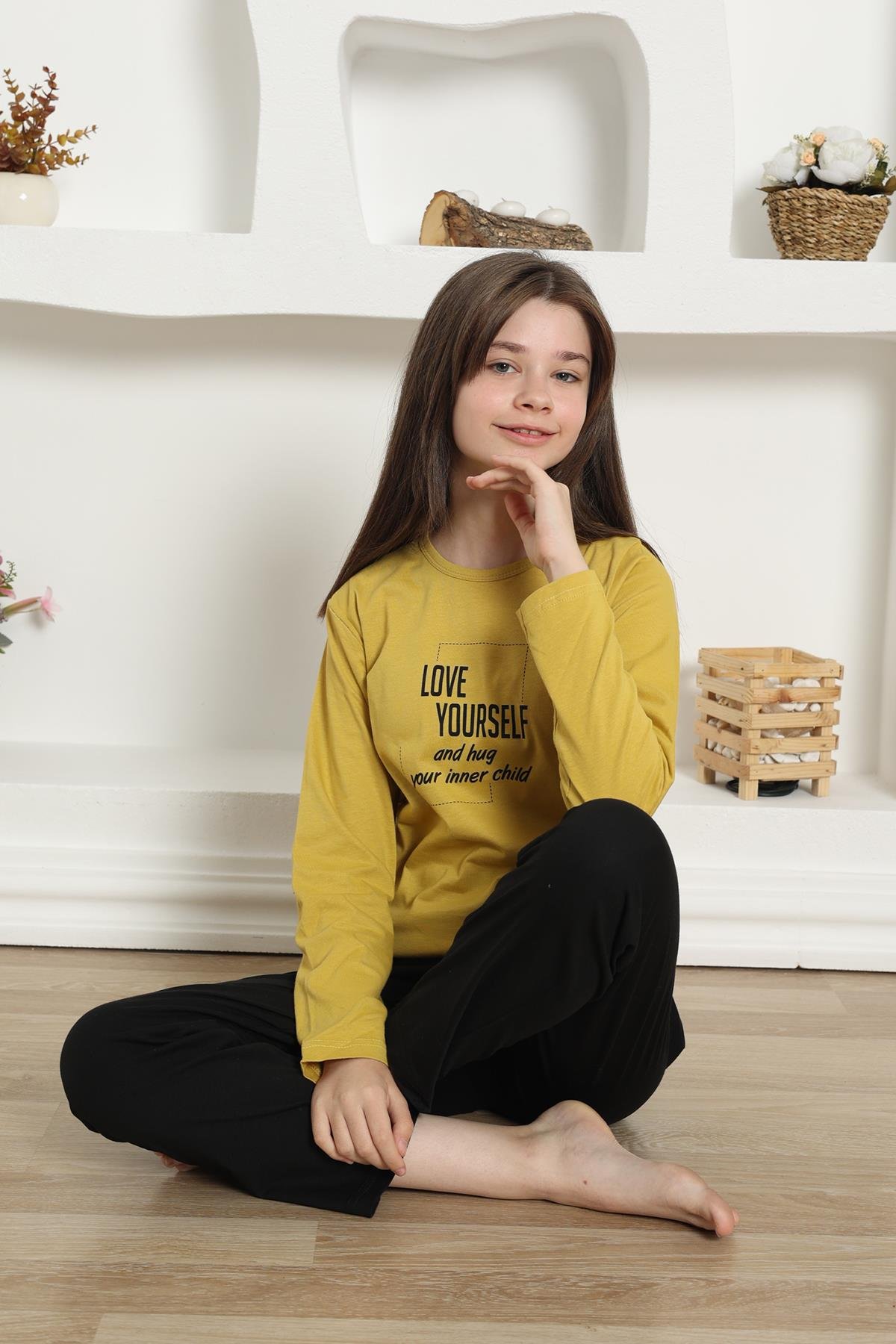 Akbeniz Kız Çocuk Penye Pijama Takım 20420