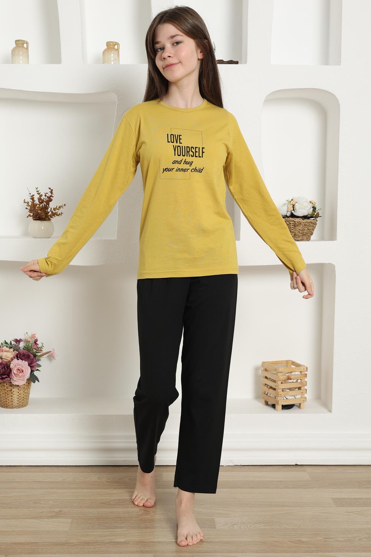 Akbeniz Kız Çocuk Penye Pijama Takım 20420