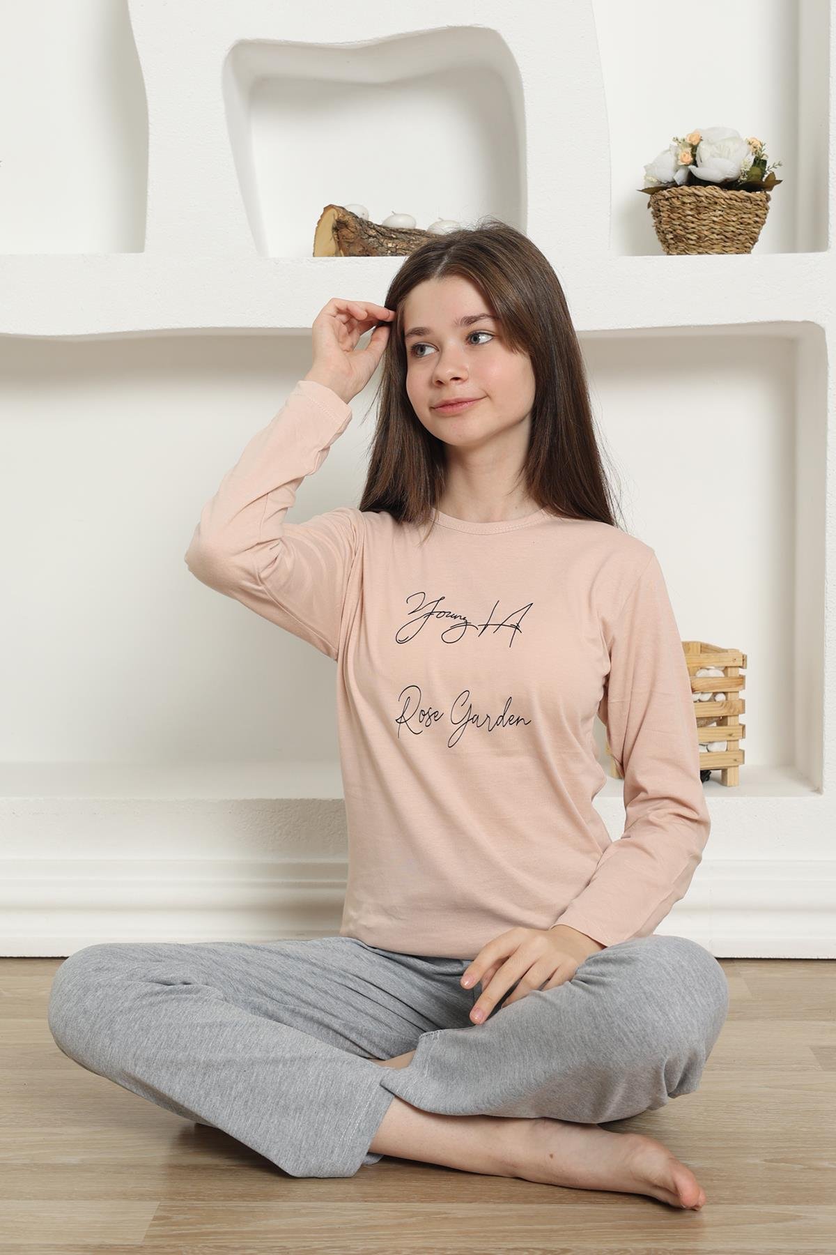 Akbeniz Kız Çocuk Penye Pijama Takım 20425