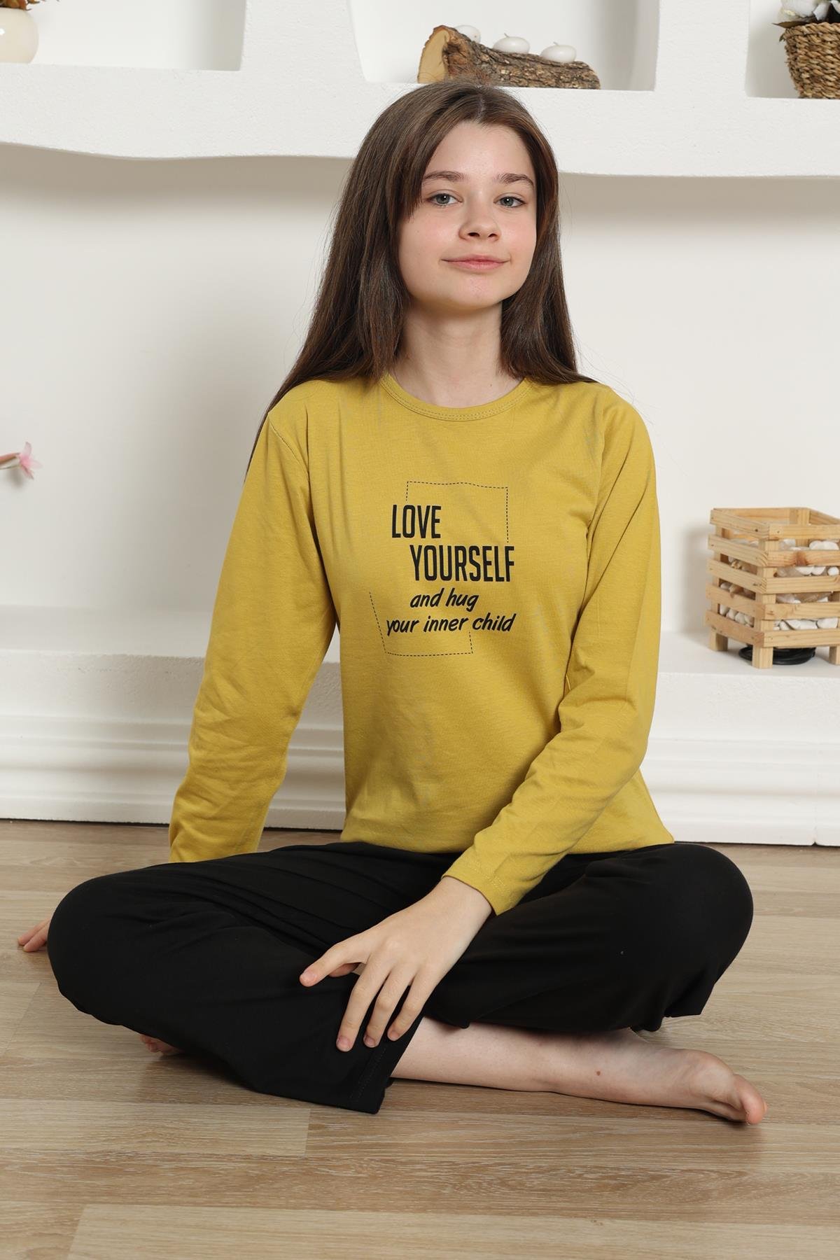 Akbeniz Kız Çocuk Penye Pijama Takım 20420