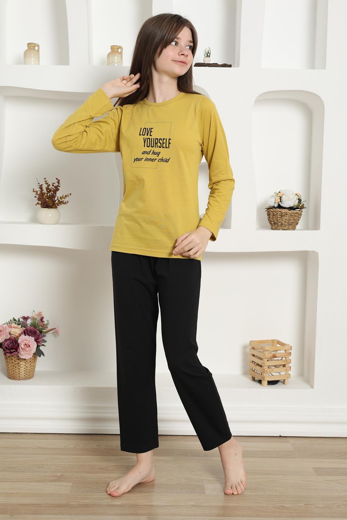 Akbeniz Kız Çocuk Penye Pijama Takım 20420