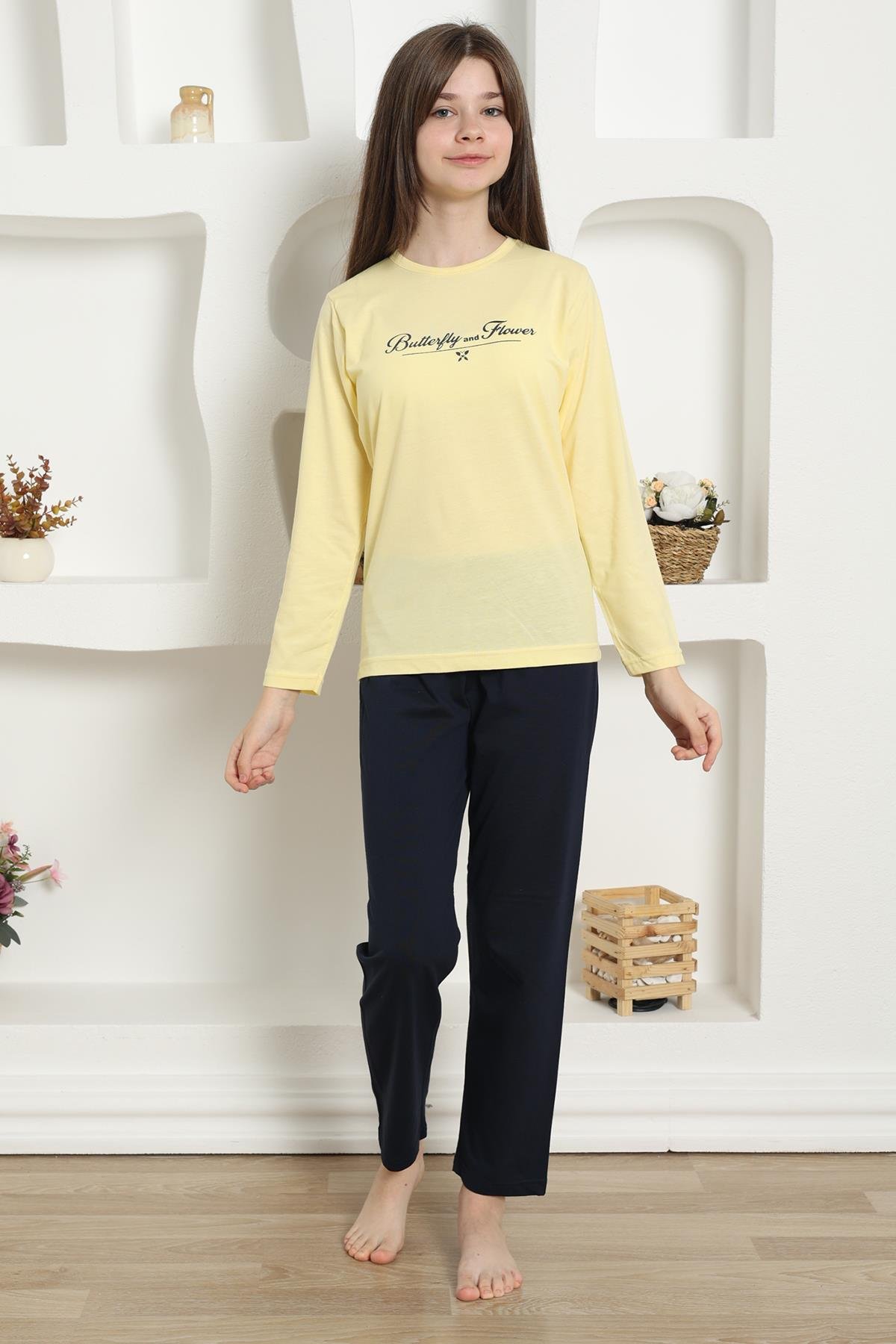 Akbeniz Kız Çocuk Penye Pijama Takım 20422