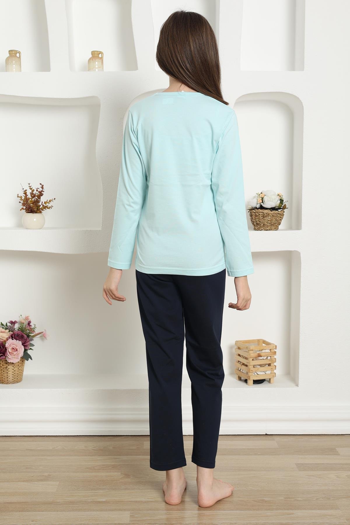 Akbeniz Kız Çocuk Penye Pijama Takım 20421