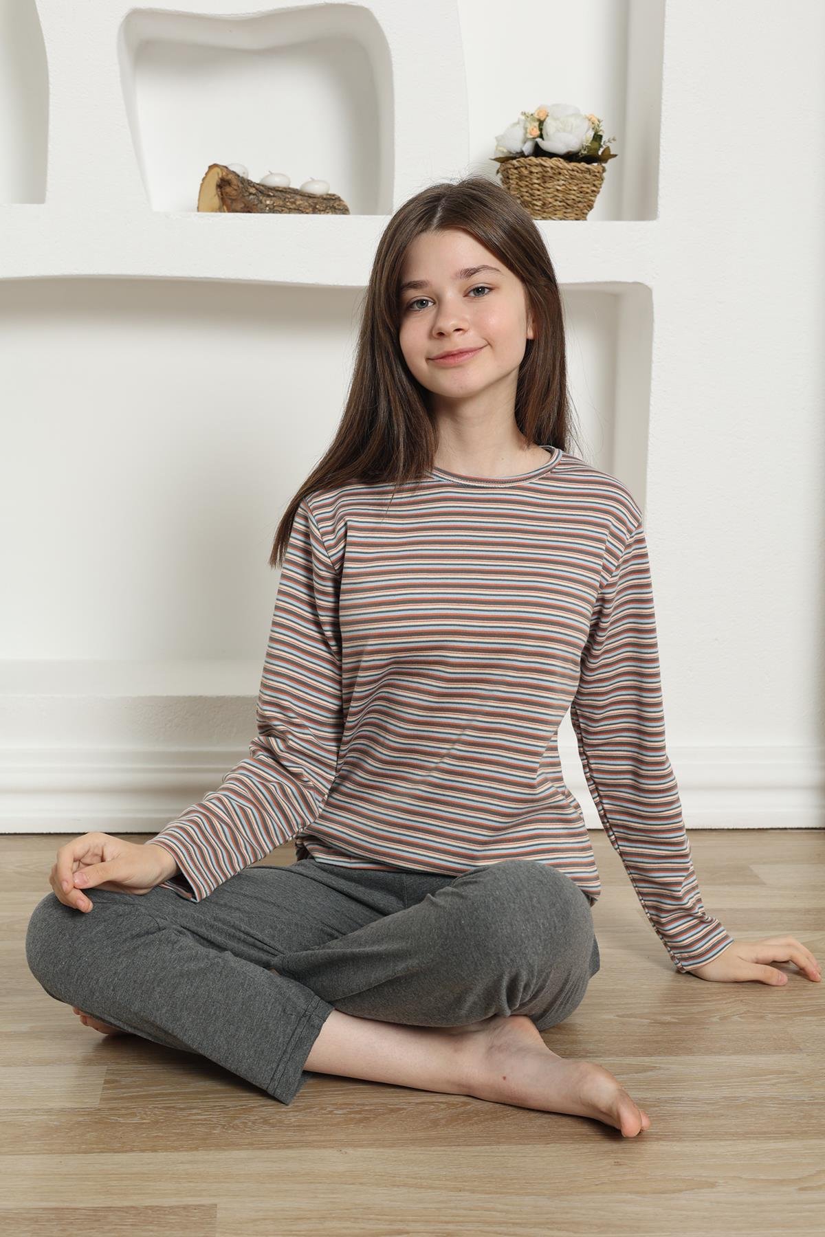 Akbeniz Kız Çocuk Penye Pijama Takım 20424