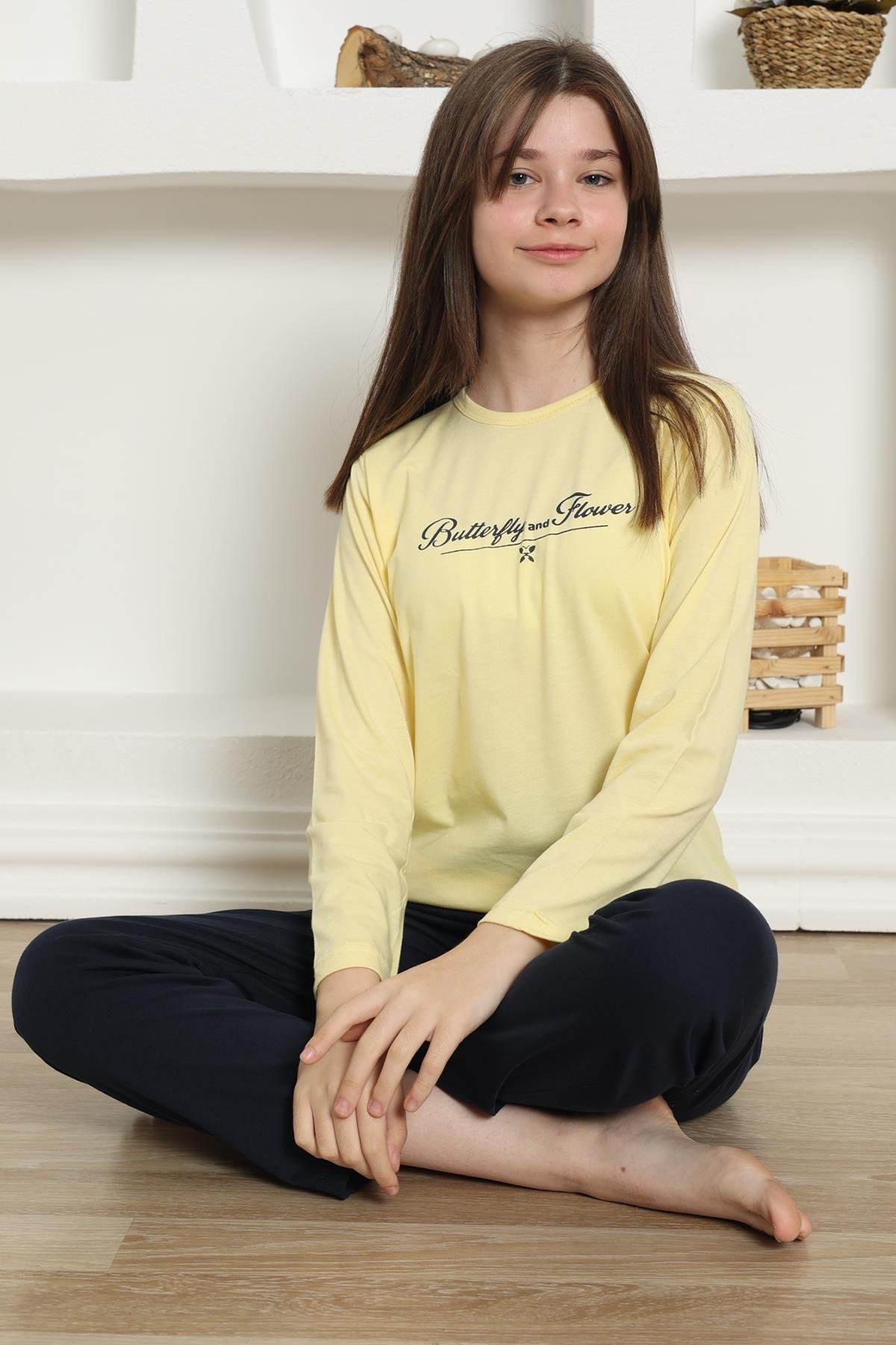 Akbeniz Kız Çocuk Penye Pijama Takım 20422