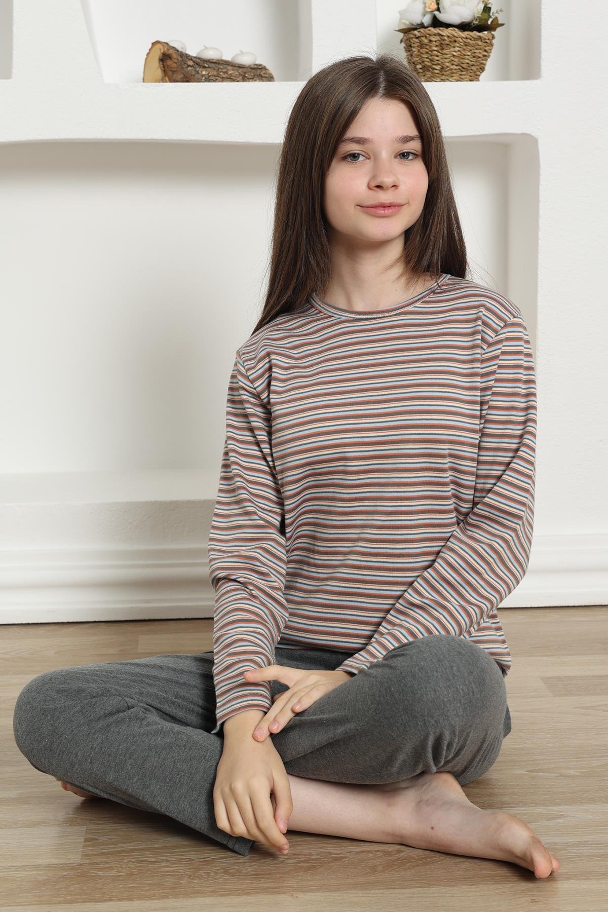 Akbeniz Kız Çocuk Penye Pijama Takım 20424